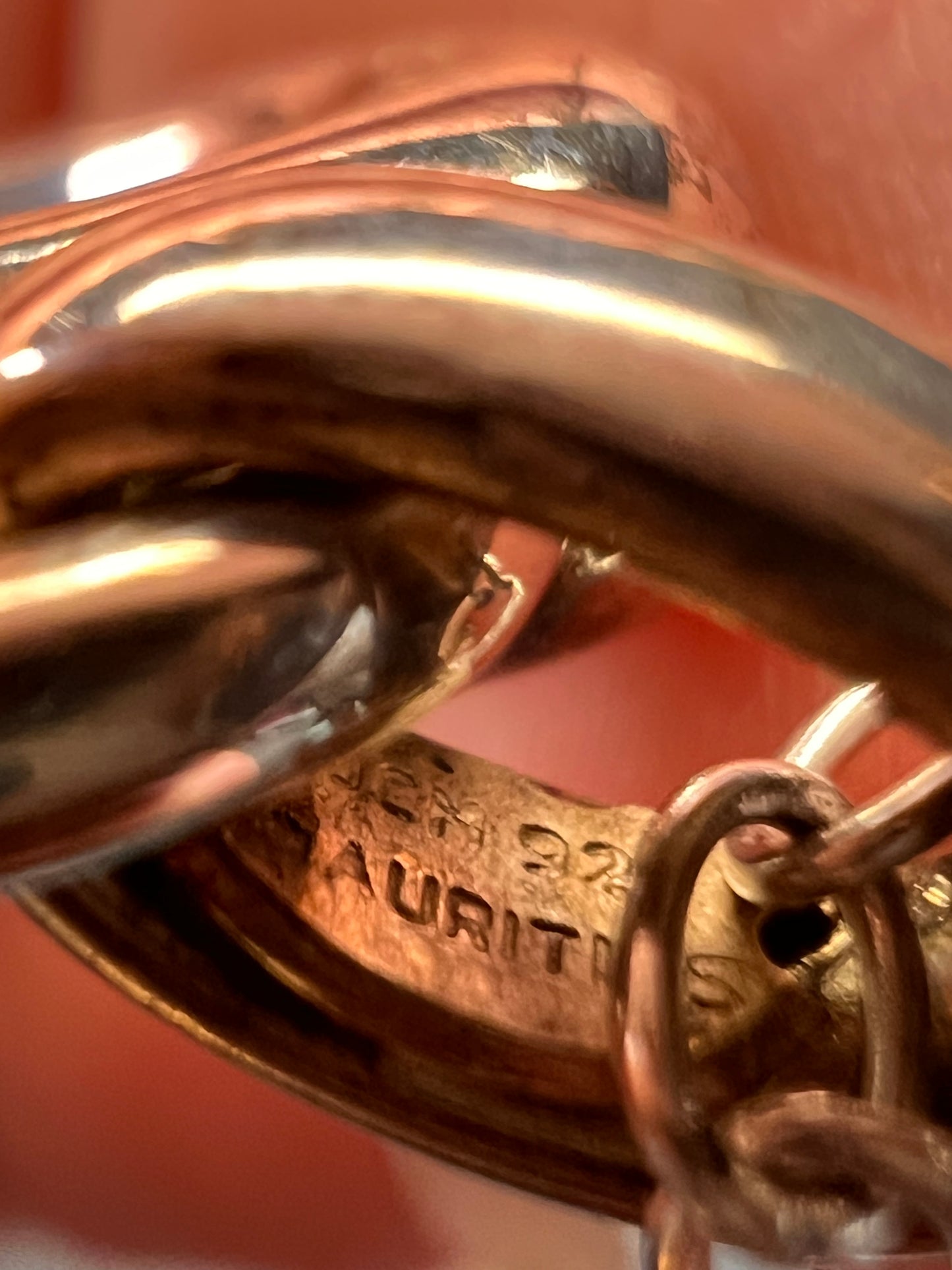 JCM Jacmel Mauritius Sterling Silver Key Pendant 24" Chain Necklace