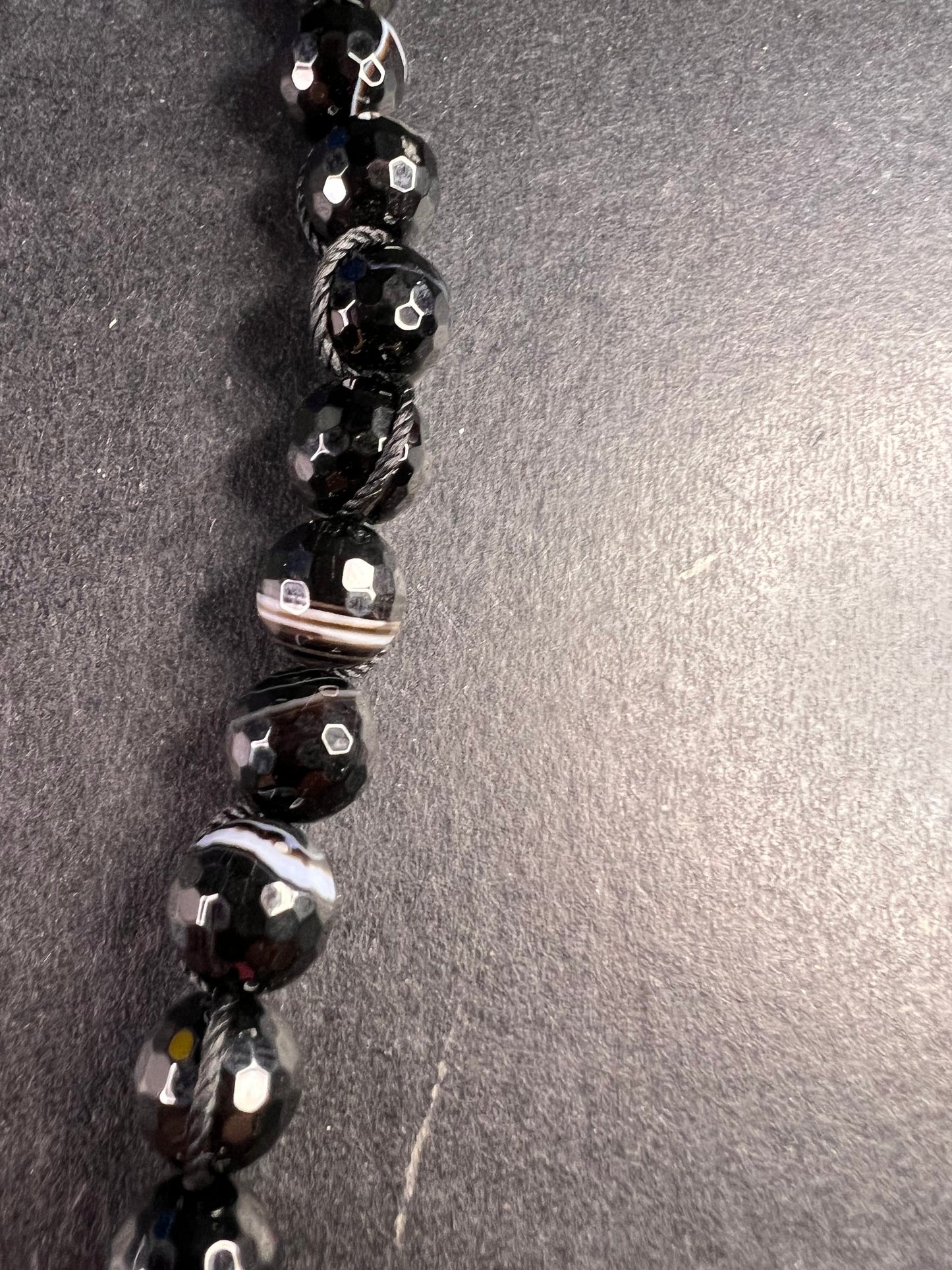 NEW Botswana agate necklace with sterling silver clasp