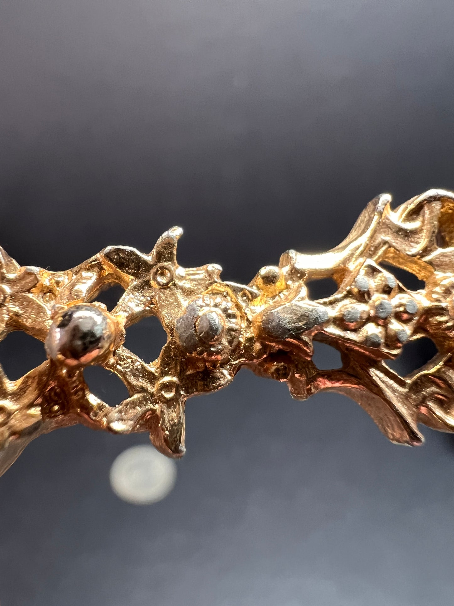 Vintage Avon Red Cabochon Filigree Cross Necklace 24”