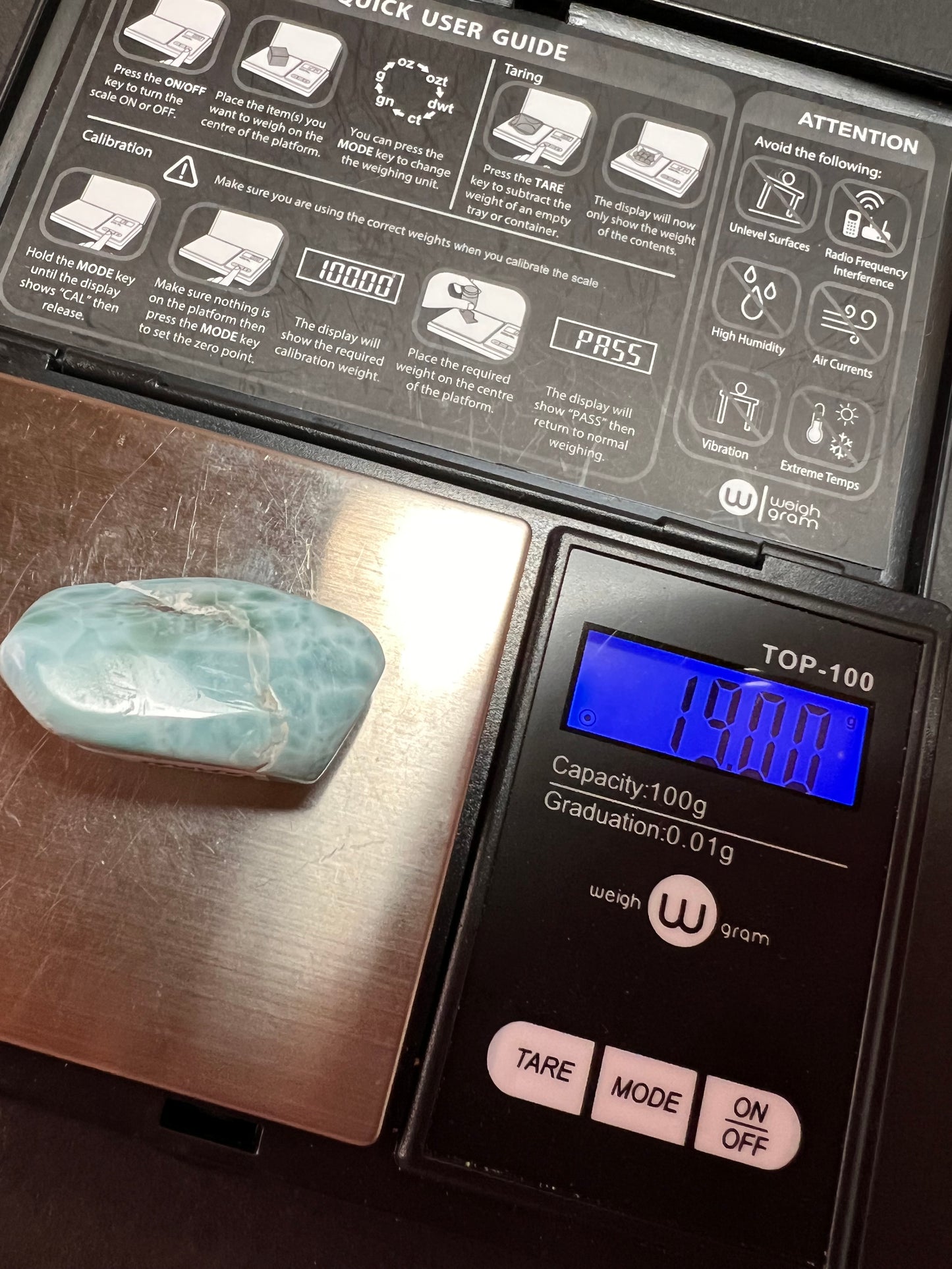 Larimar tumble 19 grams