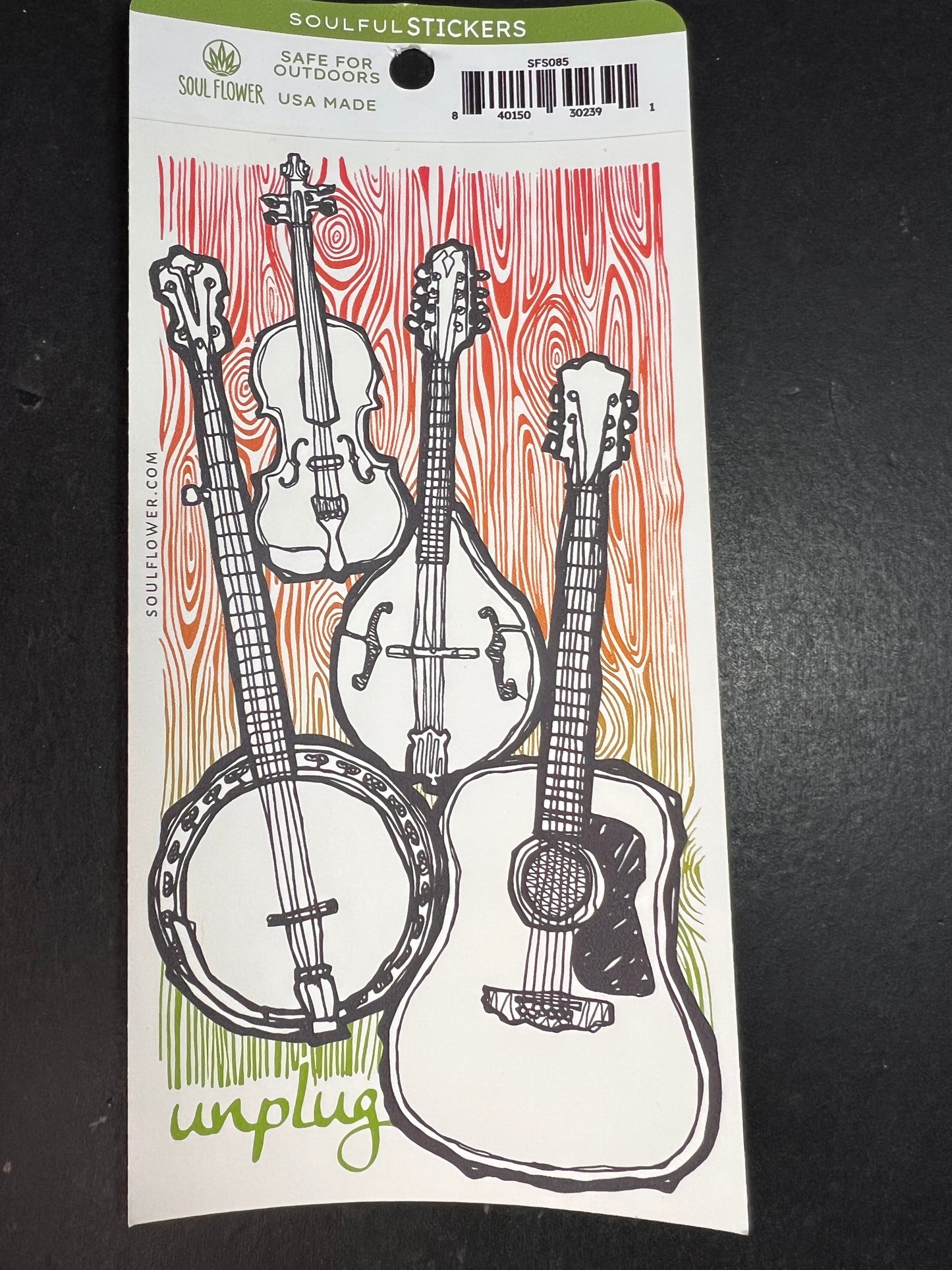 Unplugged Instruments Sticker – Soul Flower