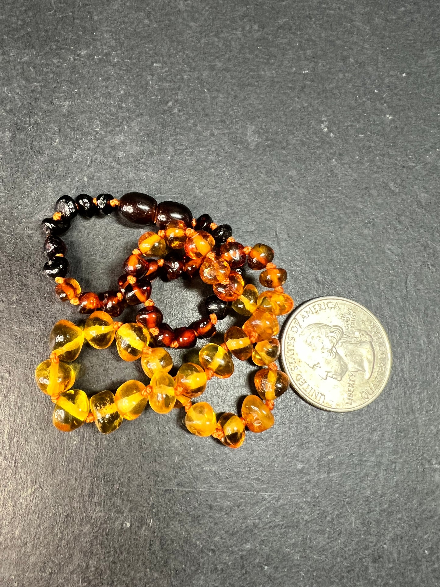 Baltic Amber Child Teething Necklace Honey Cognac 13”