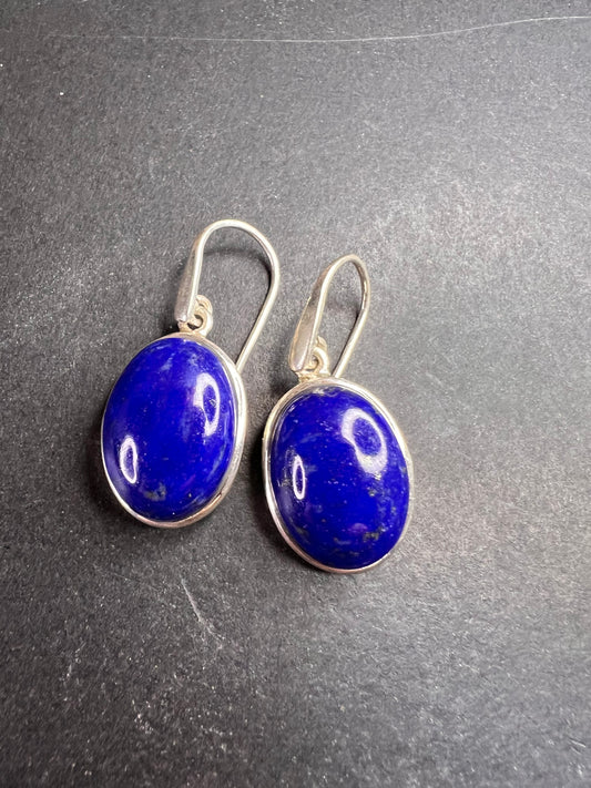 NEW Lapis Lazuli sterling silver earrings 9.07 grams