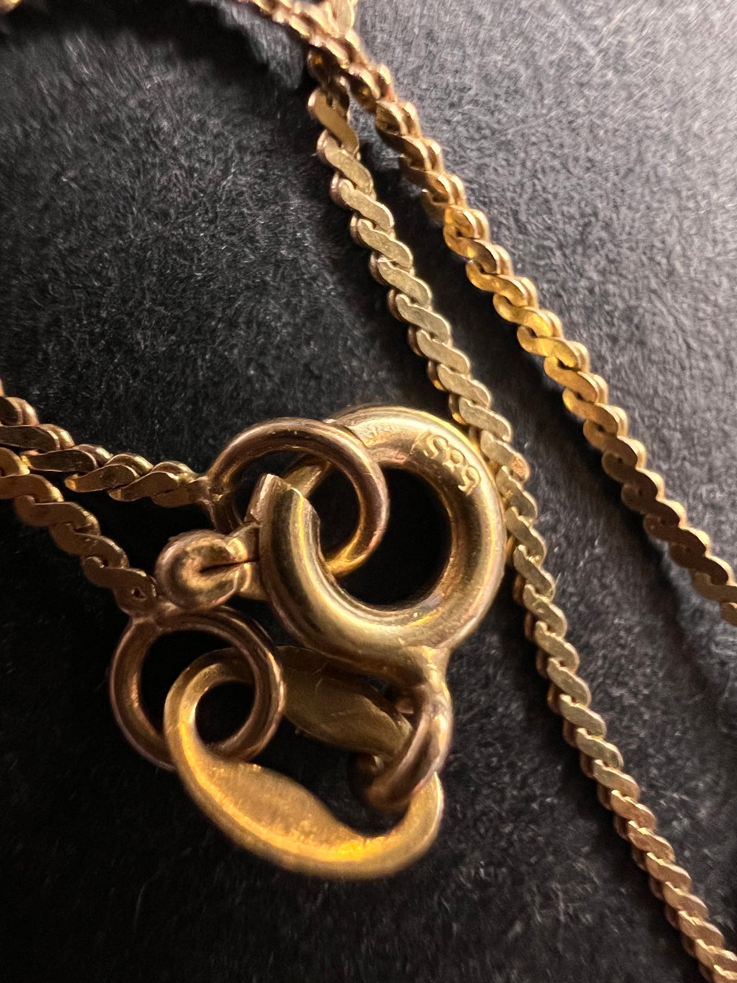 14k yellow gold 16 inch chain