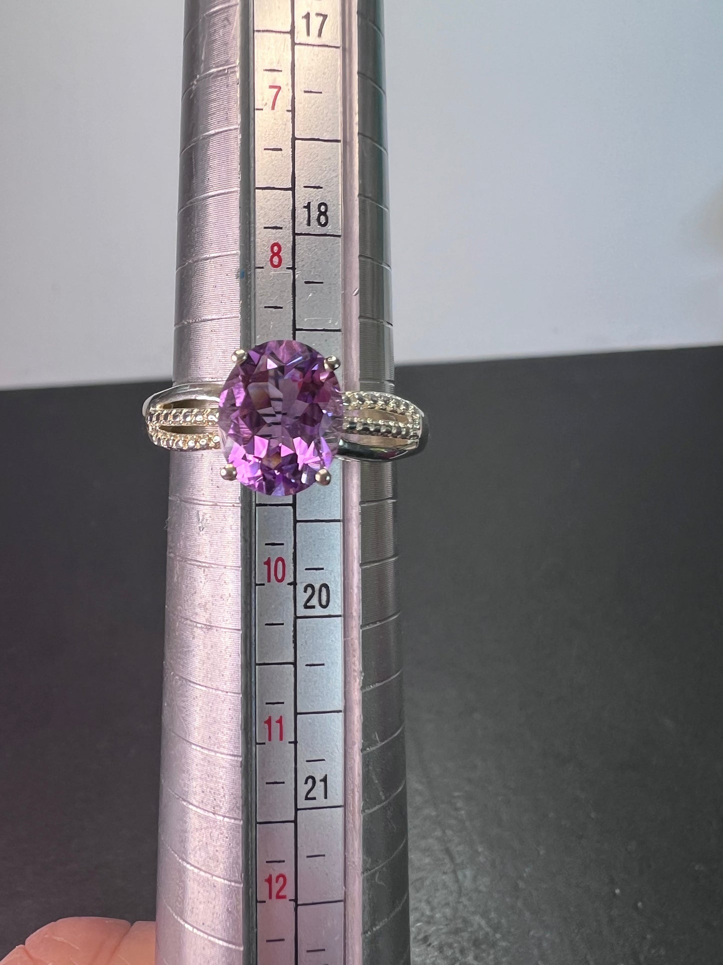 Amethyst sterling silver ring size 9