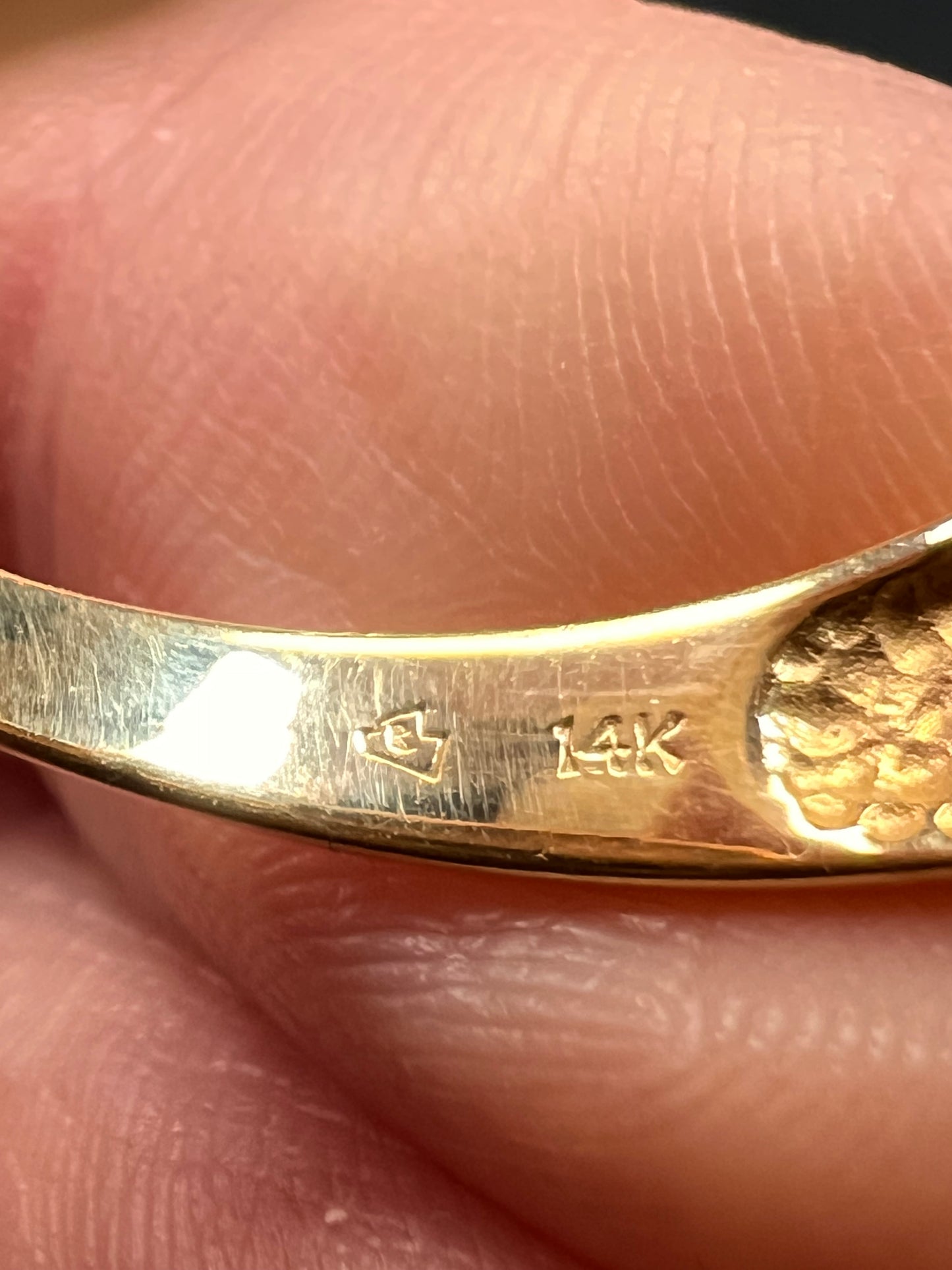 14K Yellow Gold Emerald-Cut Aquamarine Ring – Vintage Modernist Style, Size 7