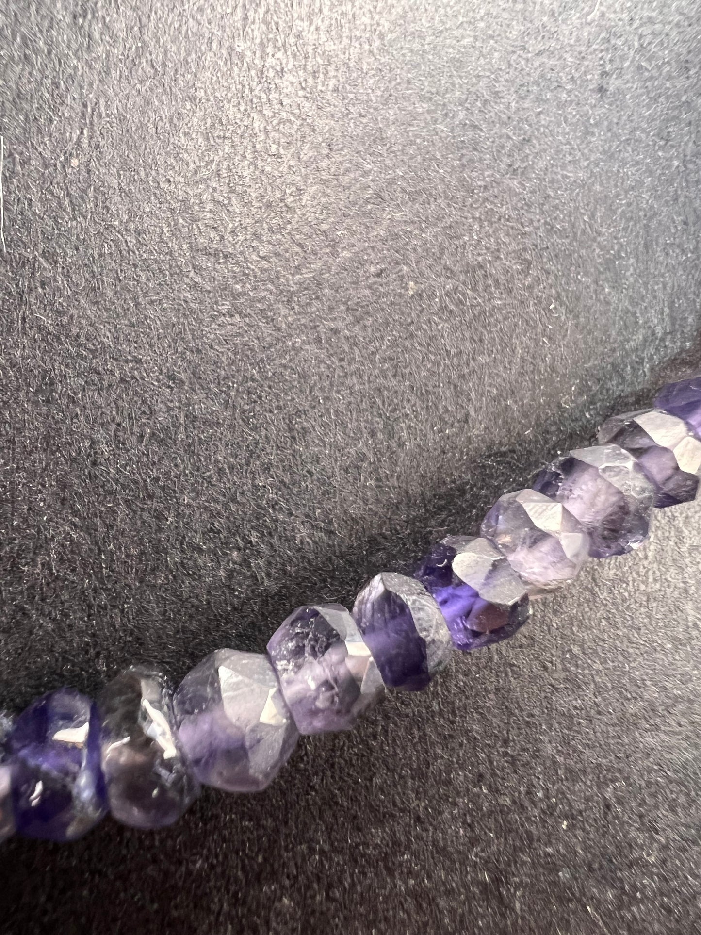 NEW faceted iolite necklace with sterling silver clasp