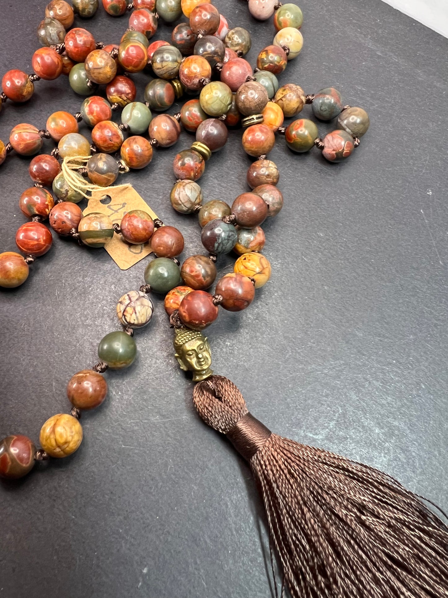 Cherry creek jasper mala necklace