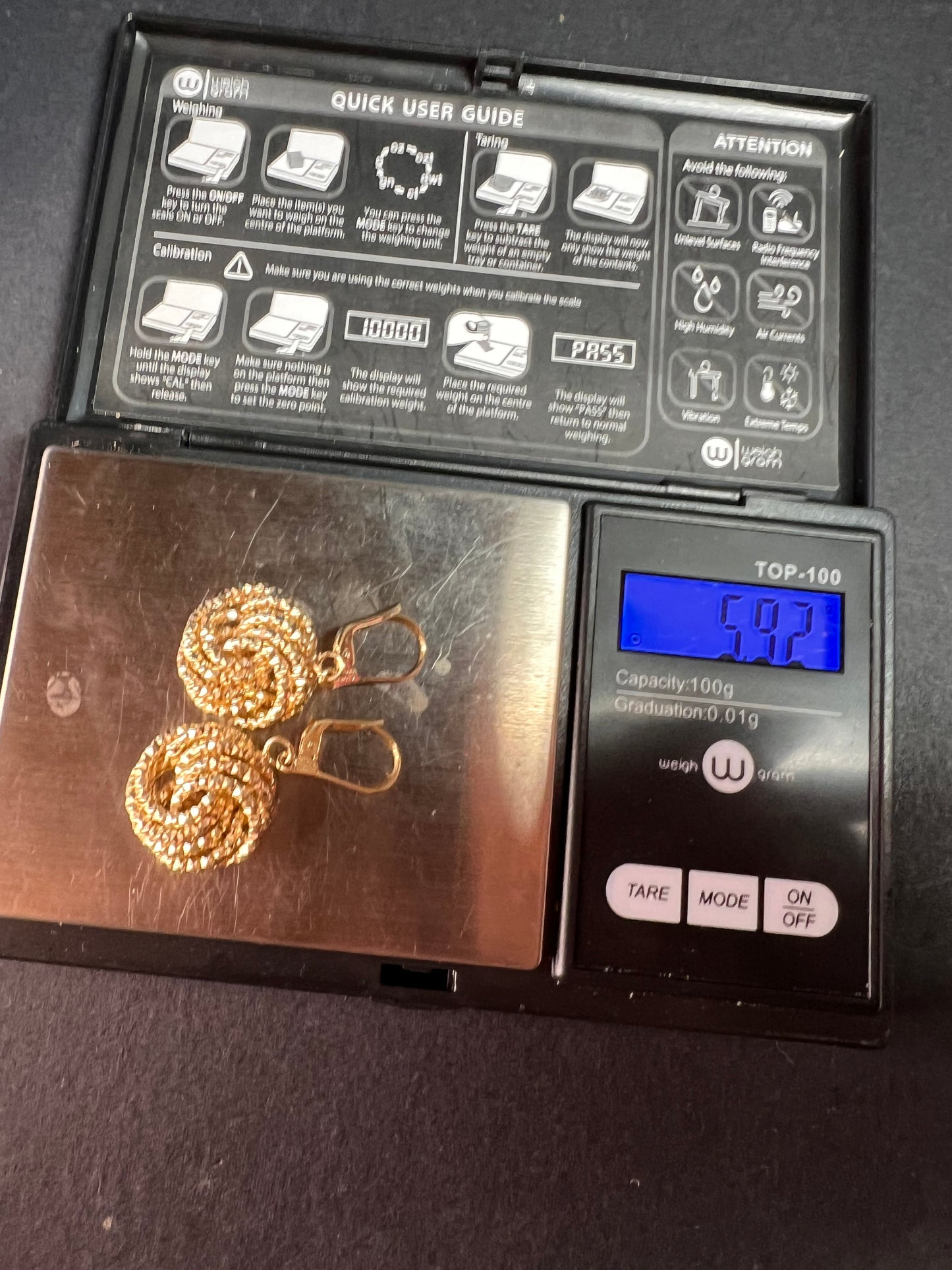 Atasay Kuyumculuk yellow gold over sterling silver Turkish earrings