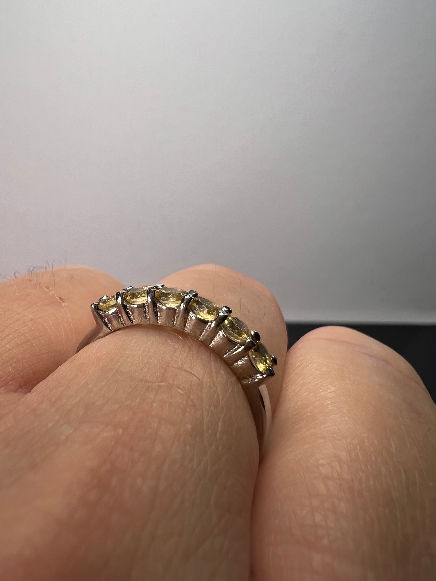 Stainless steel citrine ring size 9