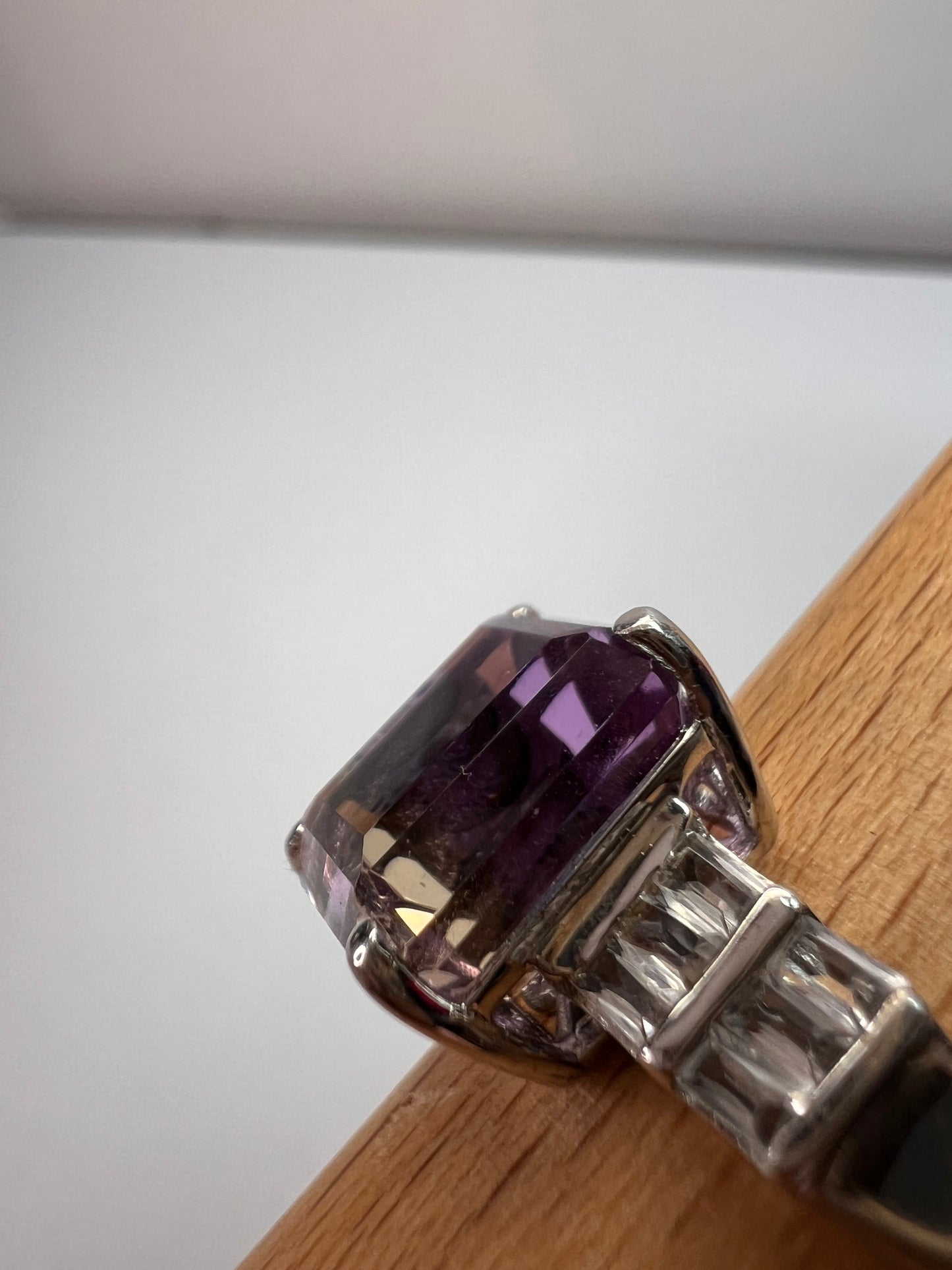 NEW ametrine and topaz sterling silver ring size 11