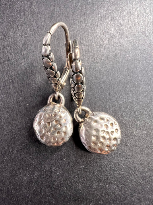 SARDA sterling silver drop disc earrings