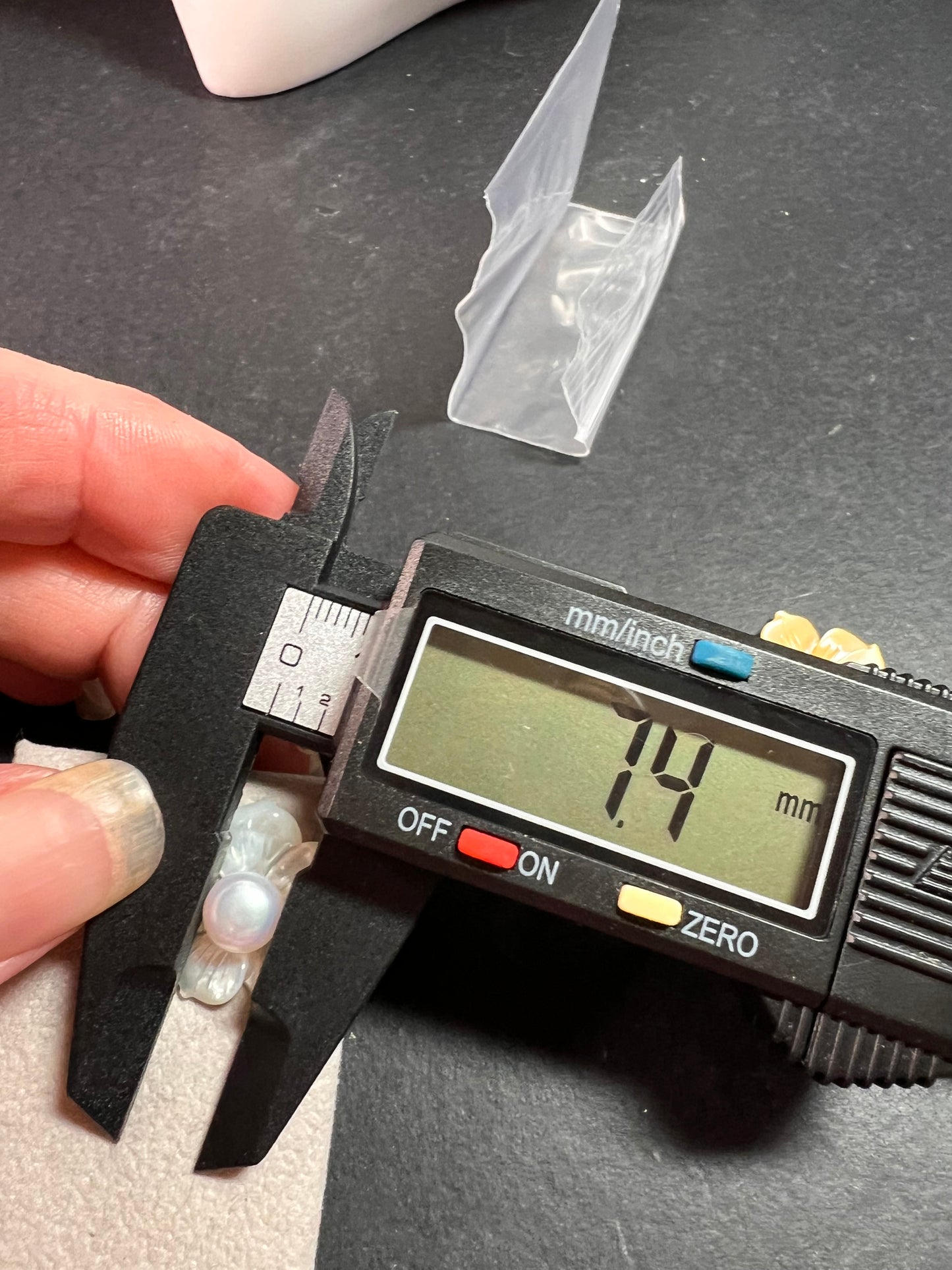 Vintage dead stock set of mother of pearl plumeria stud earrings in sterling silver