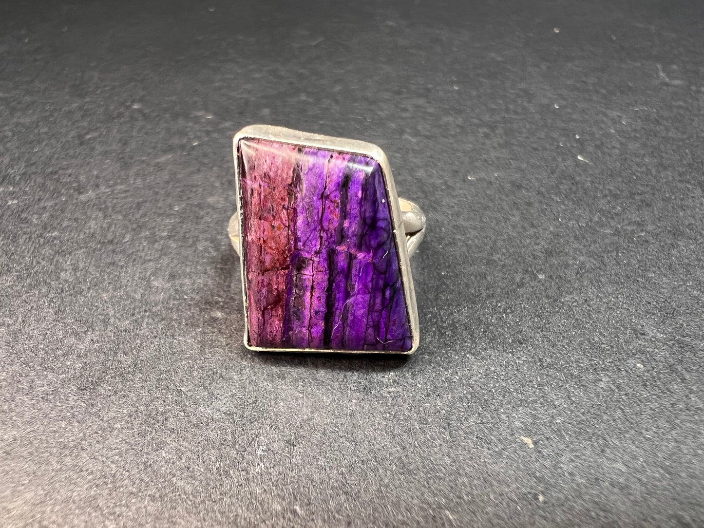 Vintage sugilite sterling silver ring size 5