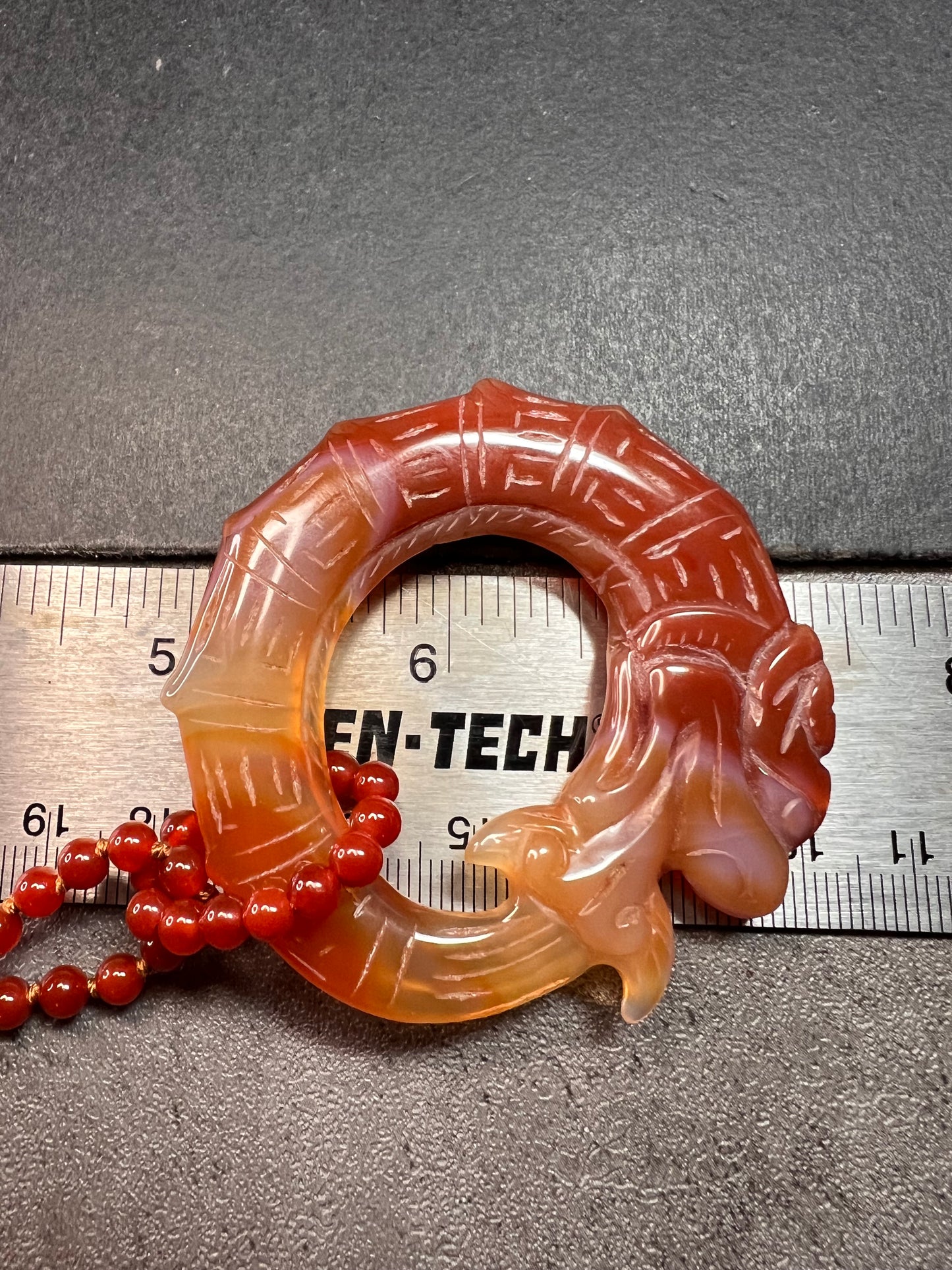 NEW Carnelian dragon pendant 32 inch necklace