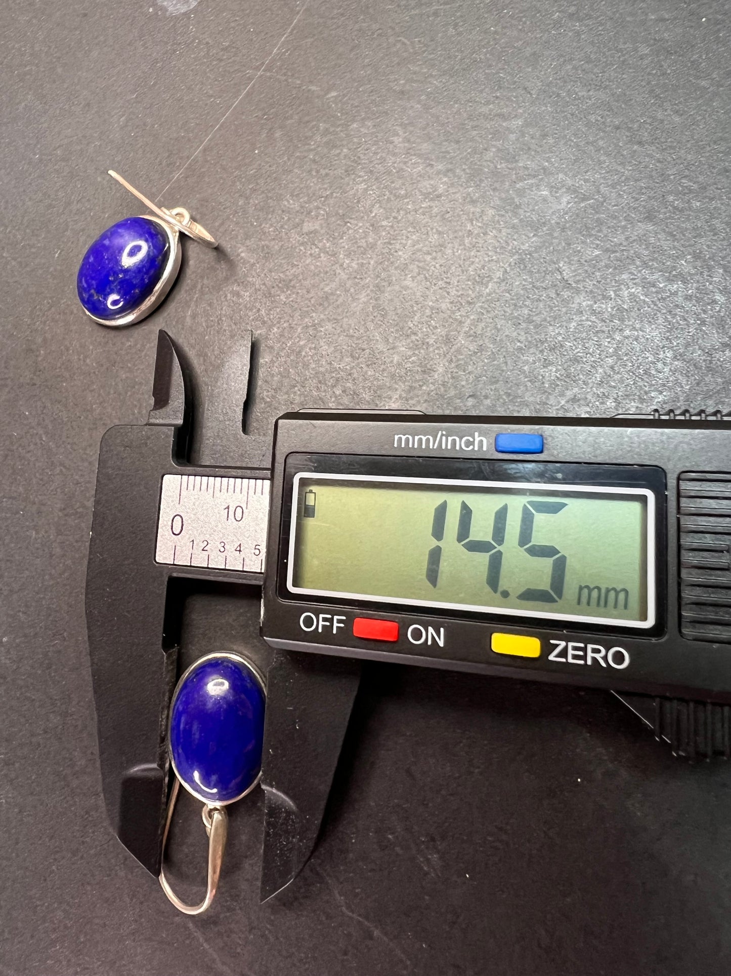 NEW Lapis Lazuli sterling silver earrings 9.07 grams