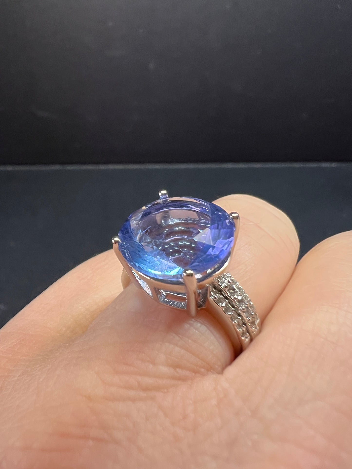 NEW color change fluorite sterling silver ring size 7