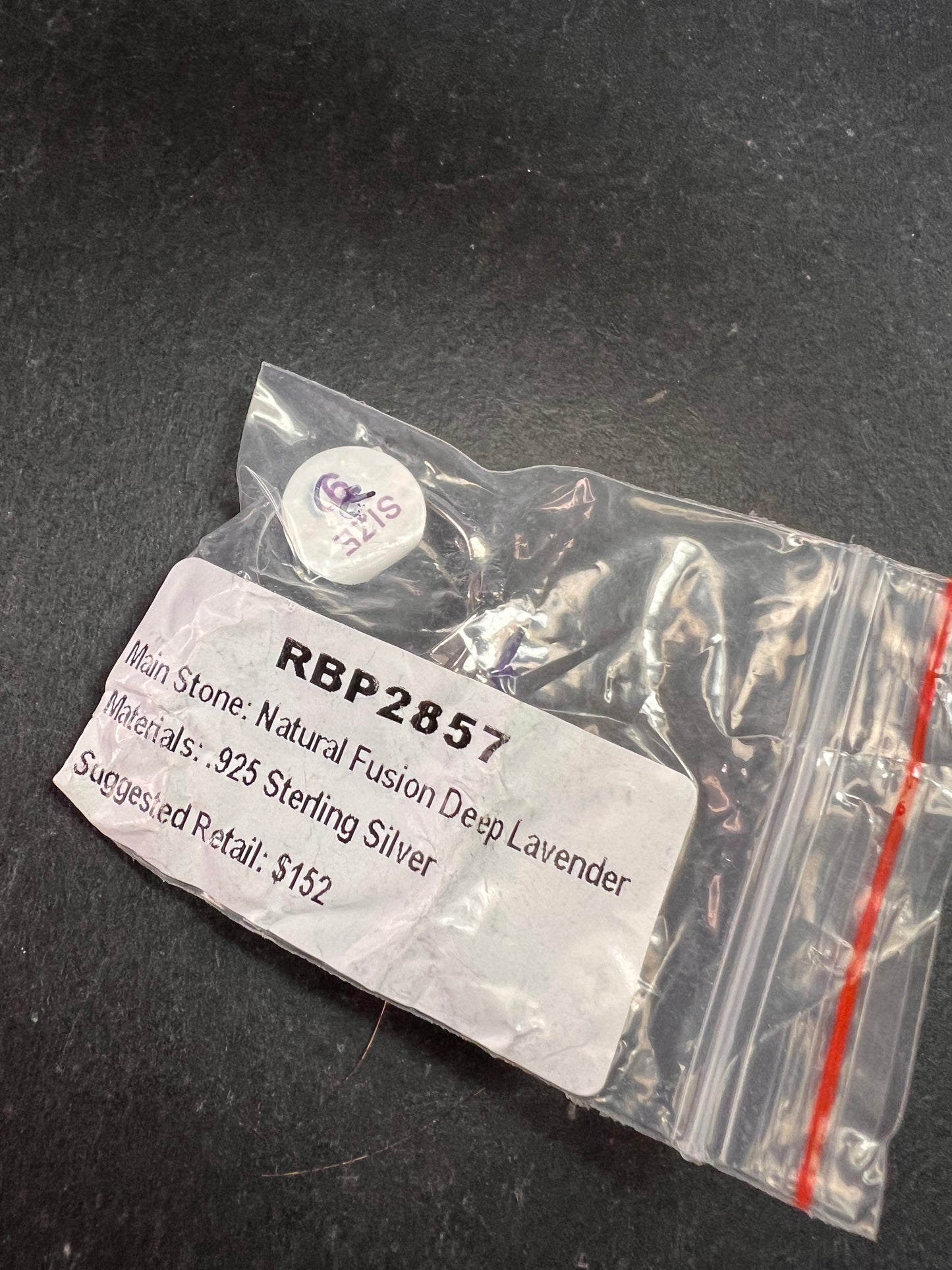 New Bomb Party Sterling Silver Lavender Simulated Amethyst Dinner Ring Sz 9