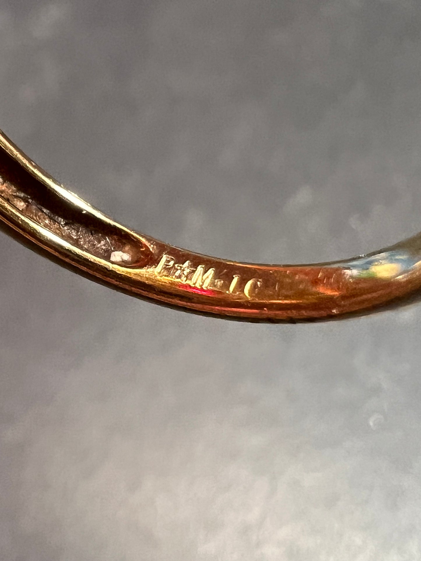 Lab Ruby and topaz halo ring in gold over sterling silver size 7