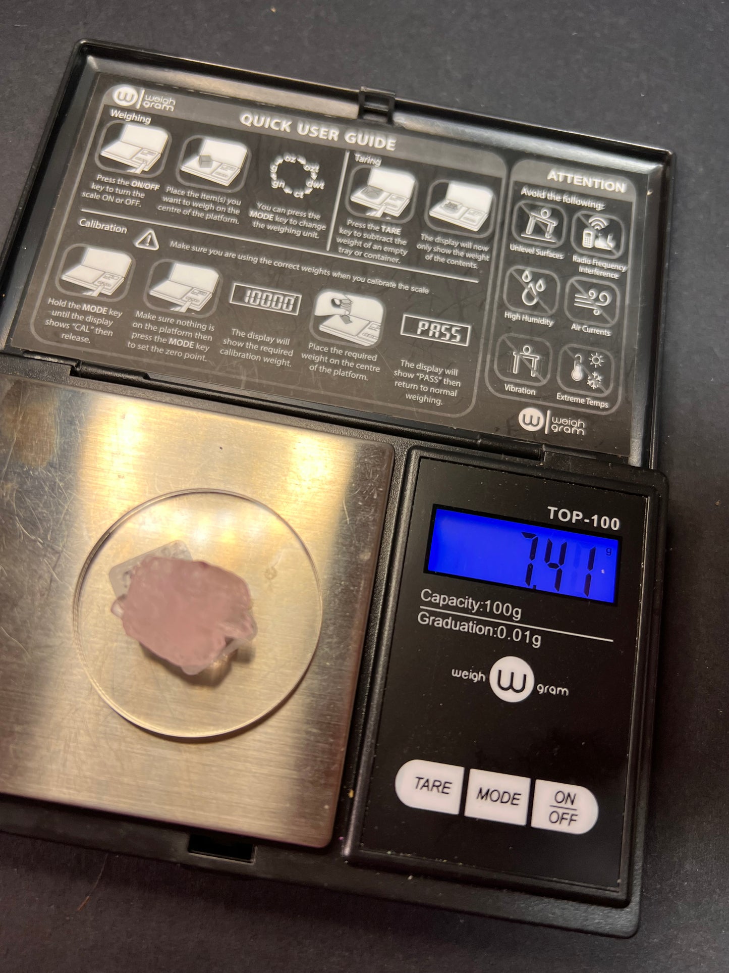 Rough African morganite specimen 7.41 grams