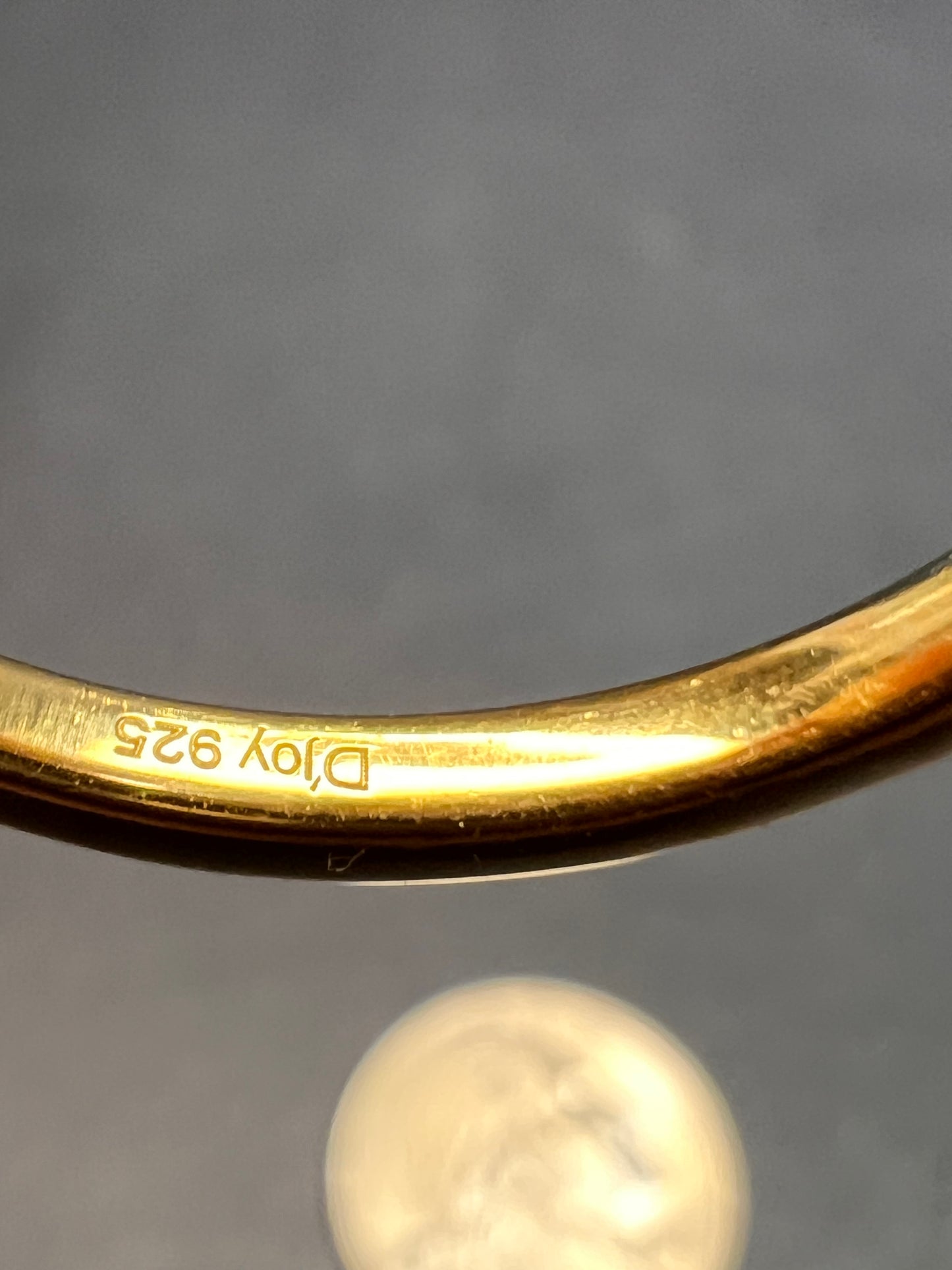 NEW African amethyst ring in vermeil yellow gold size 9