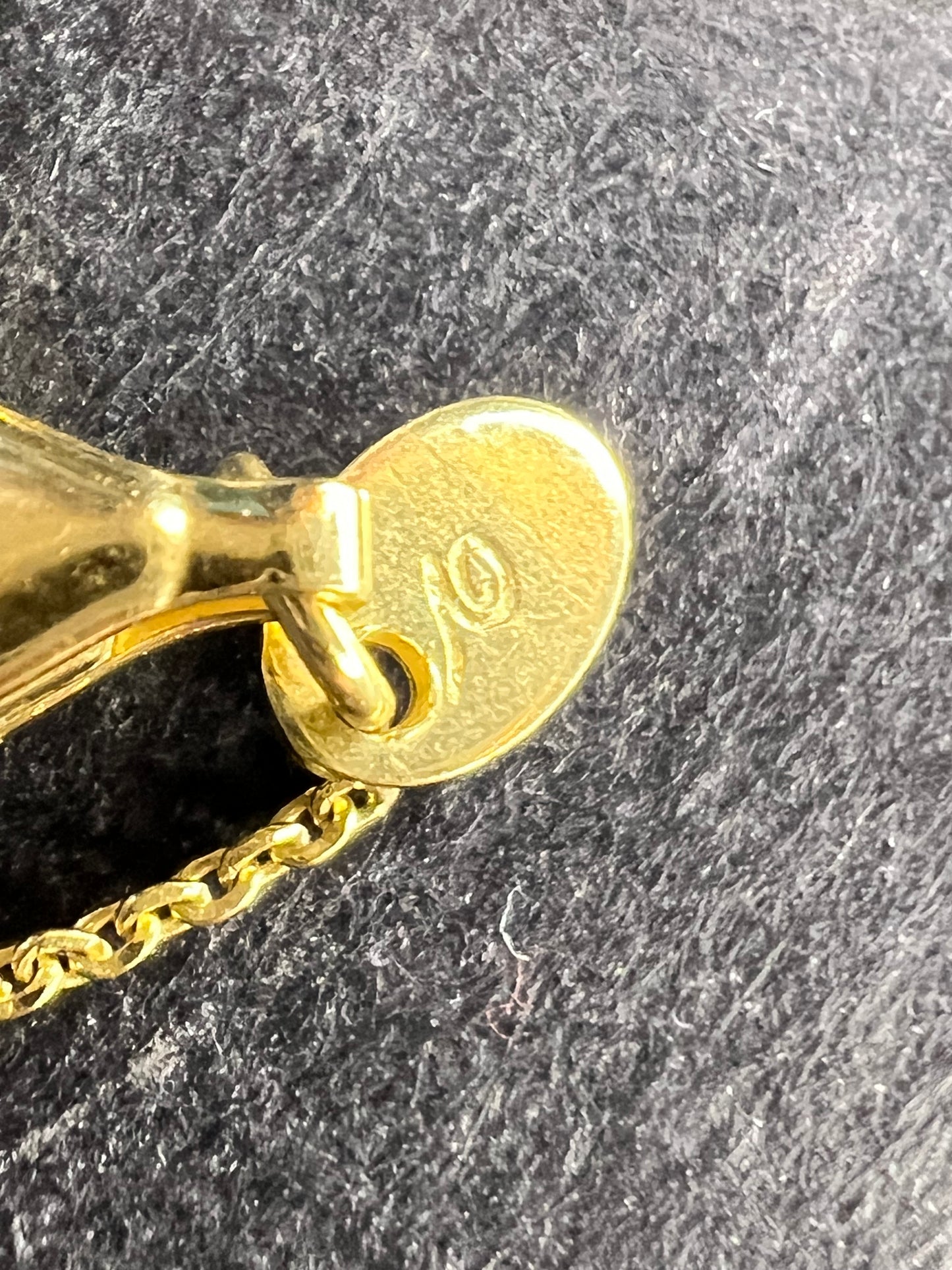 Dumortierite Pendant Necklace 23” Gold Over 925 Italy Adjustable