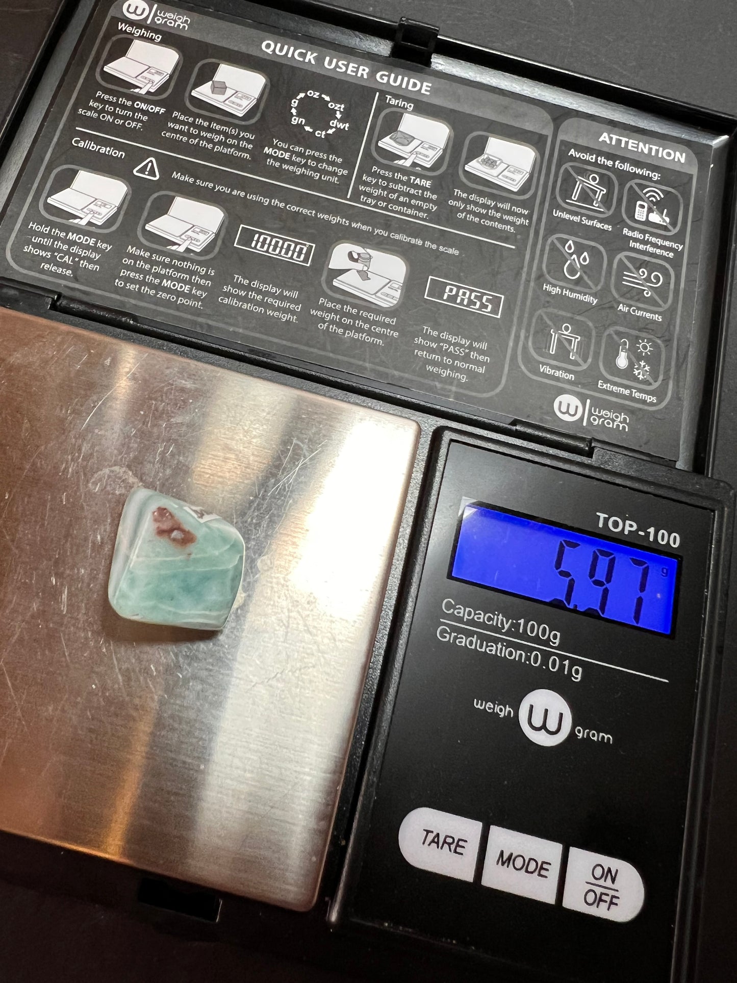 Larimar tumble 5.97 grams