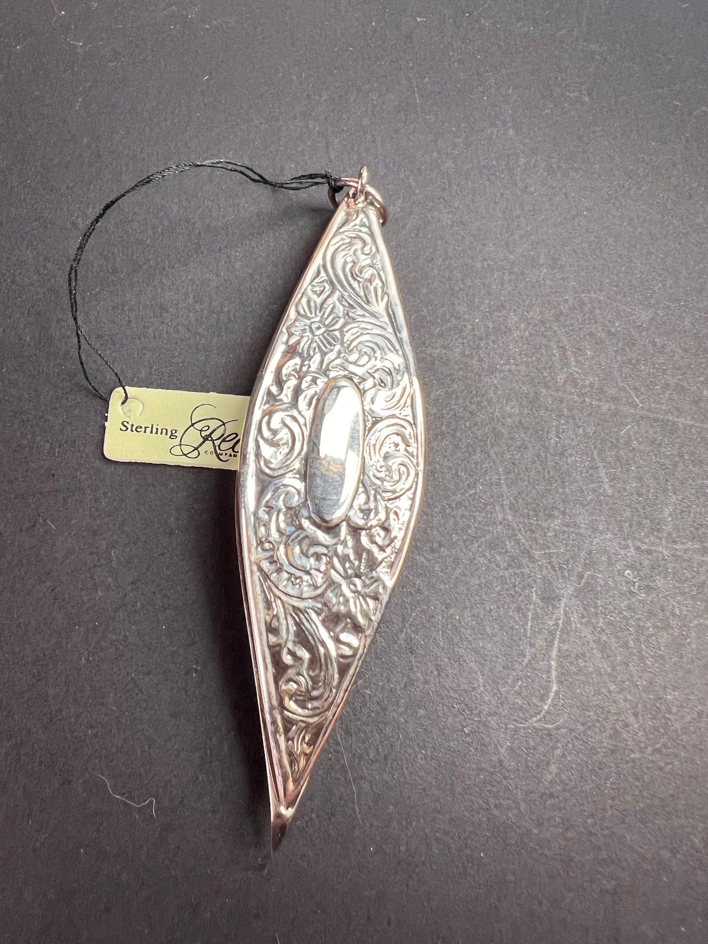 Vintage Reo Sterling Silver Tatting Shuttle Pendant Dead Stock