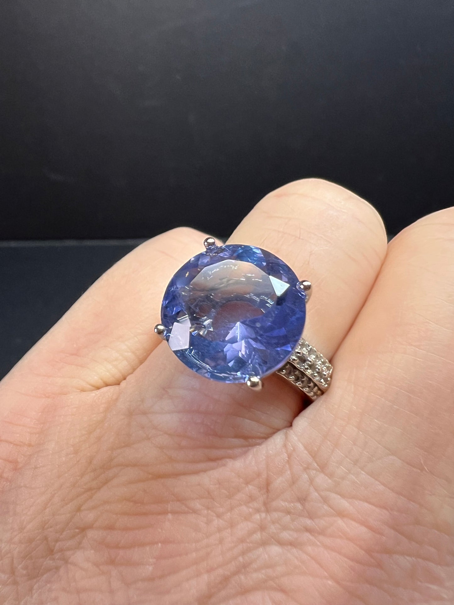 NEW color change fluorite sterling silver ring size 7