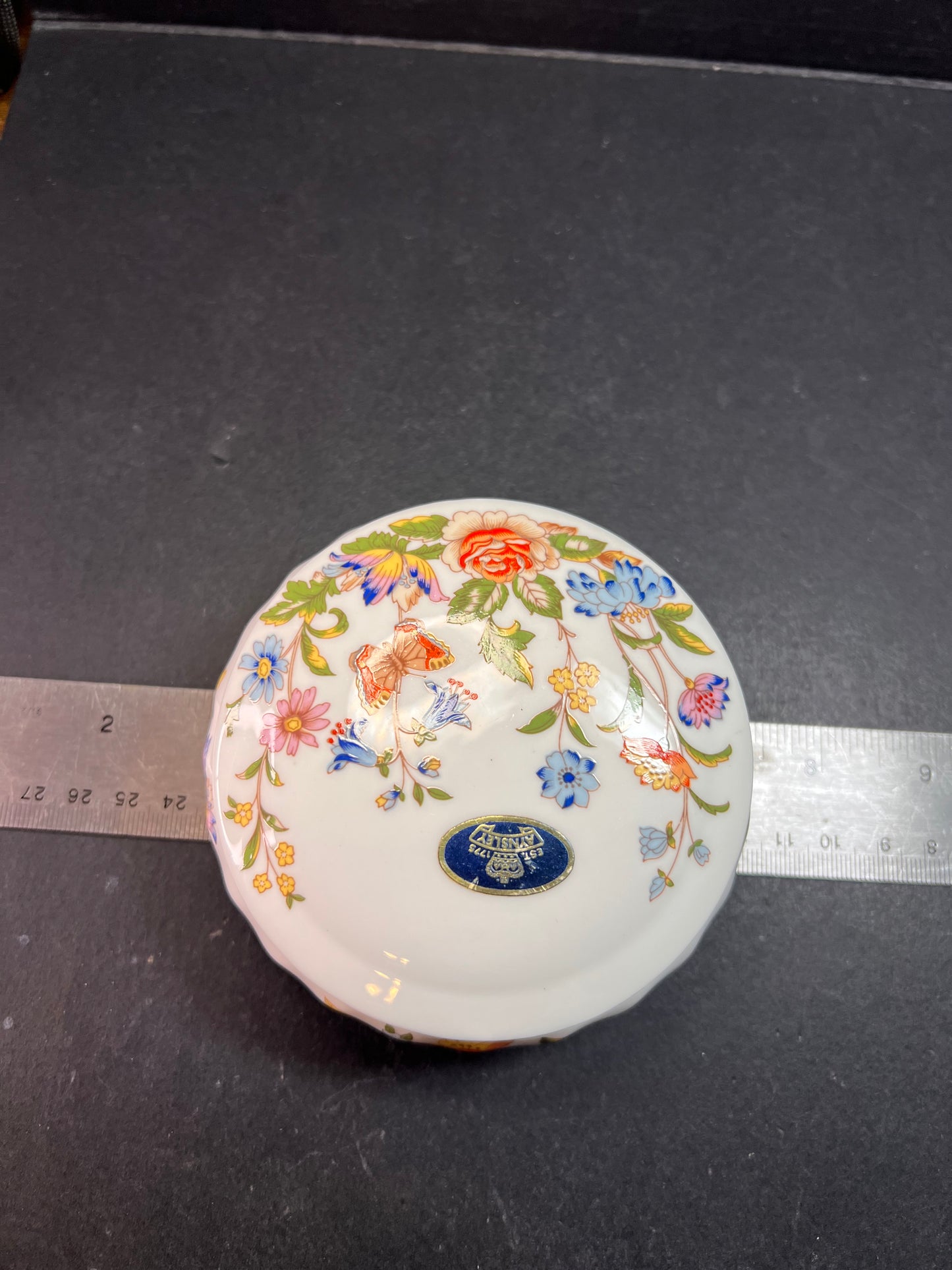 Aynsley Cottage Garden Trinket Box Fine Bone China Made in England