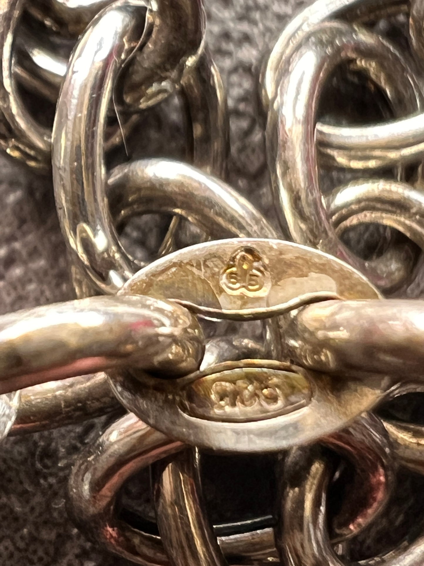 Vintage sterling silver heart framed pendant and chain necklace