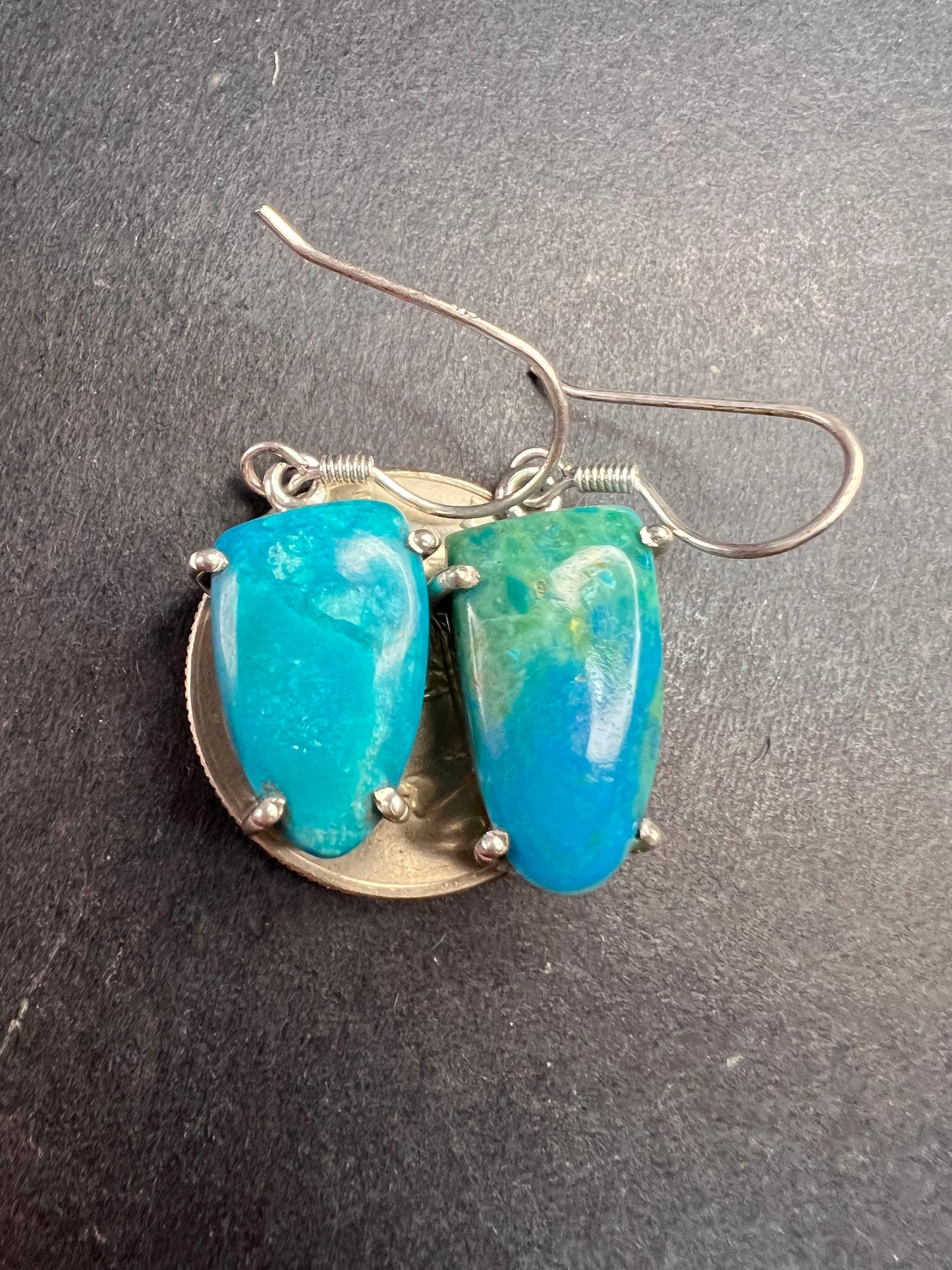 NEW Peruvian opalina sterling silver dangle earrings