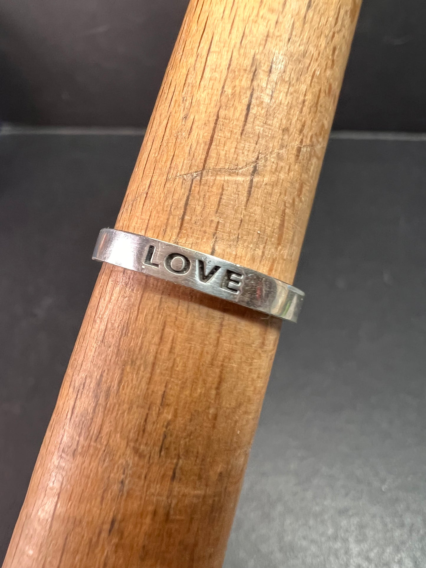 Sterling Silver LOVE Band Ring Size 7 – Stamped 925 IBB TH