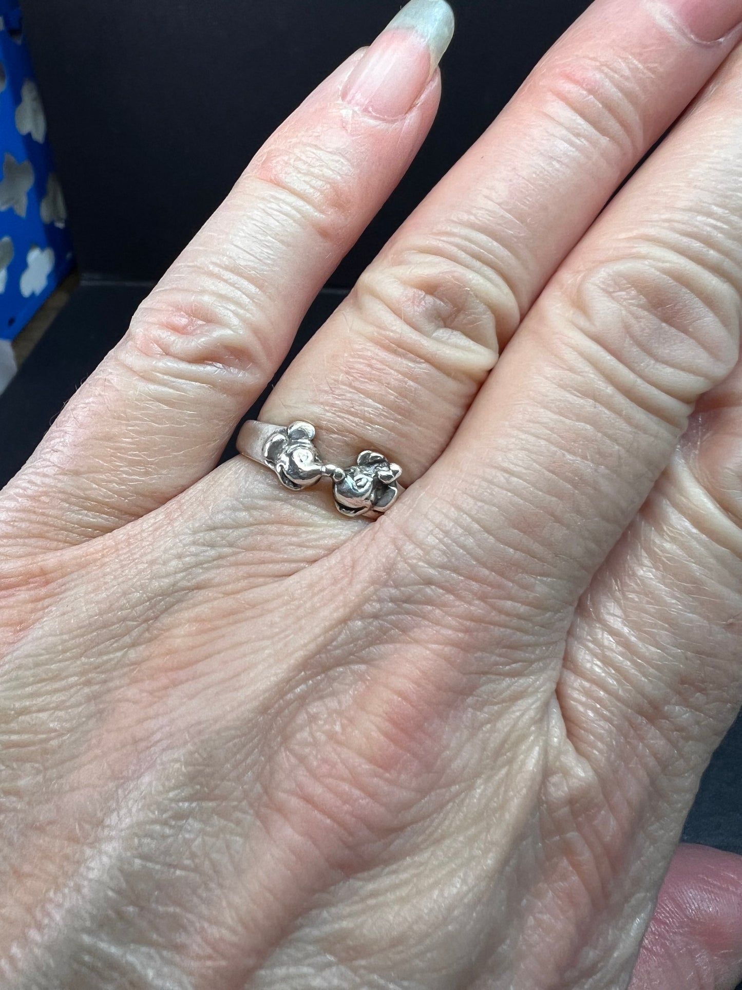 Vintage Disney Mickey Mouse sterling silver signed ring size 6