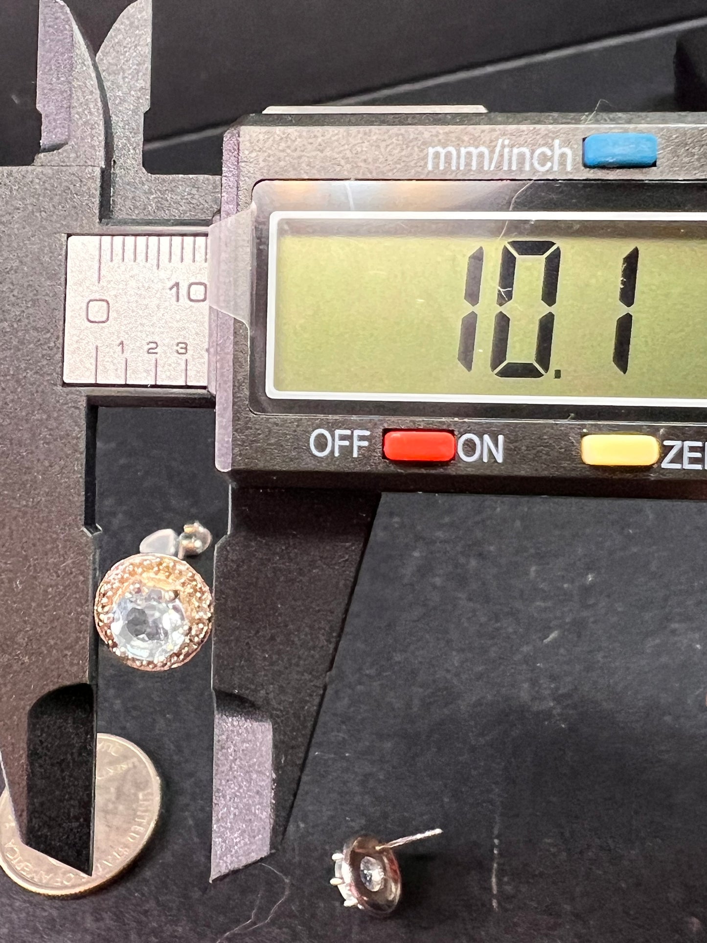 NEW blue topaz and diamond sterling silver stud earrings