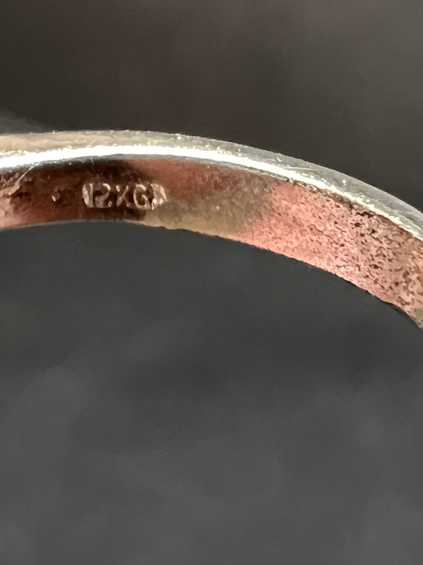 Vintage Style Cultured Pearl CZ Ring 12k Gold Plated Size 7