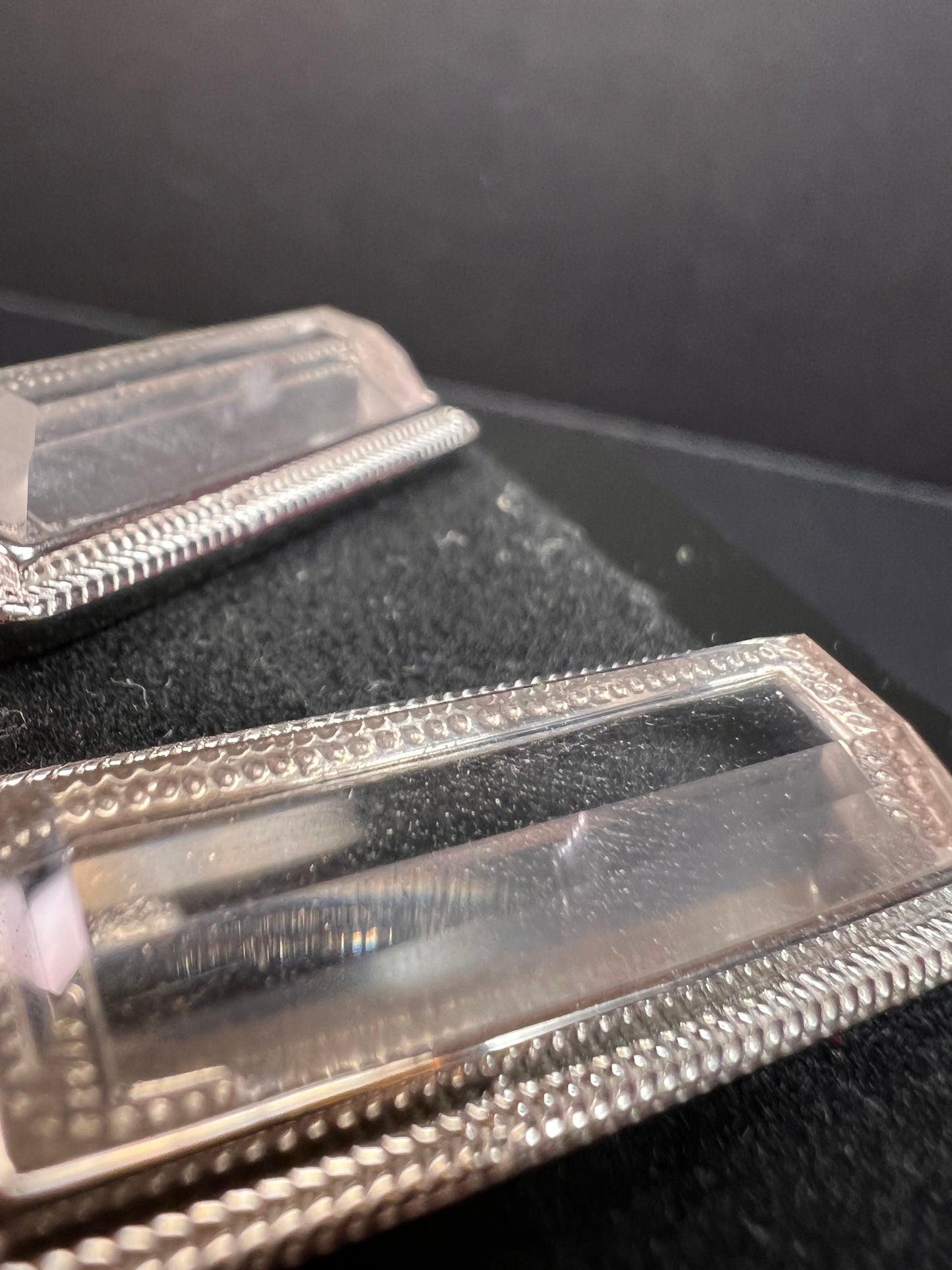 NEW clear quartz gemstone sterling silver earrings