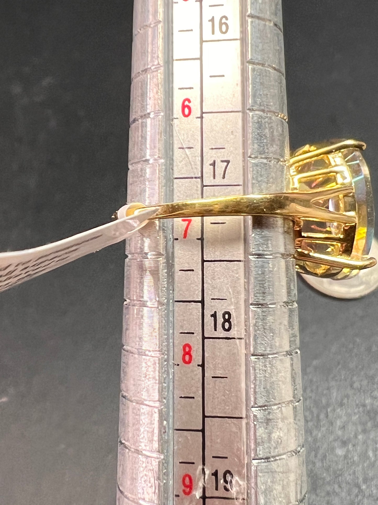 NEW Mystic Quartz ring in gold over sterling silver size 7