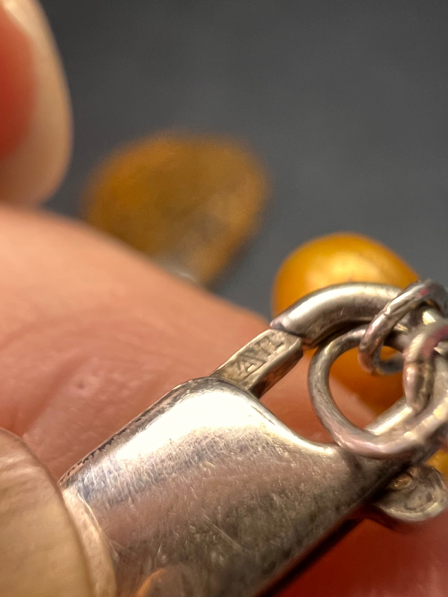 NEW freshwater pearl and bronzite necklace with sterling silver clasp