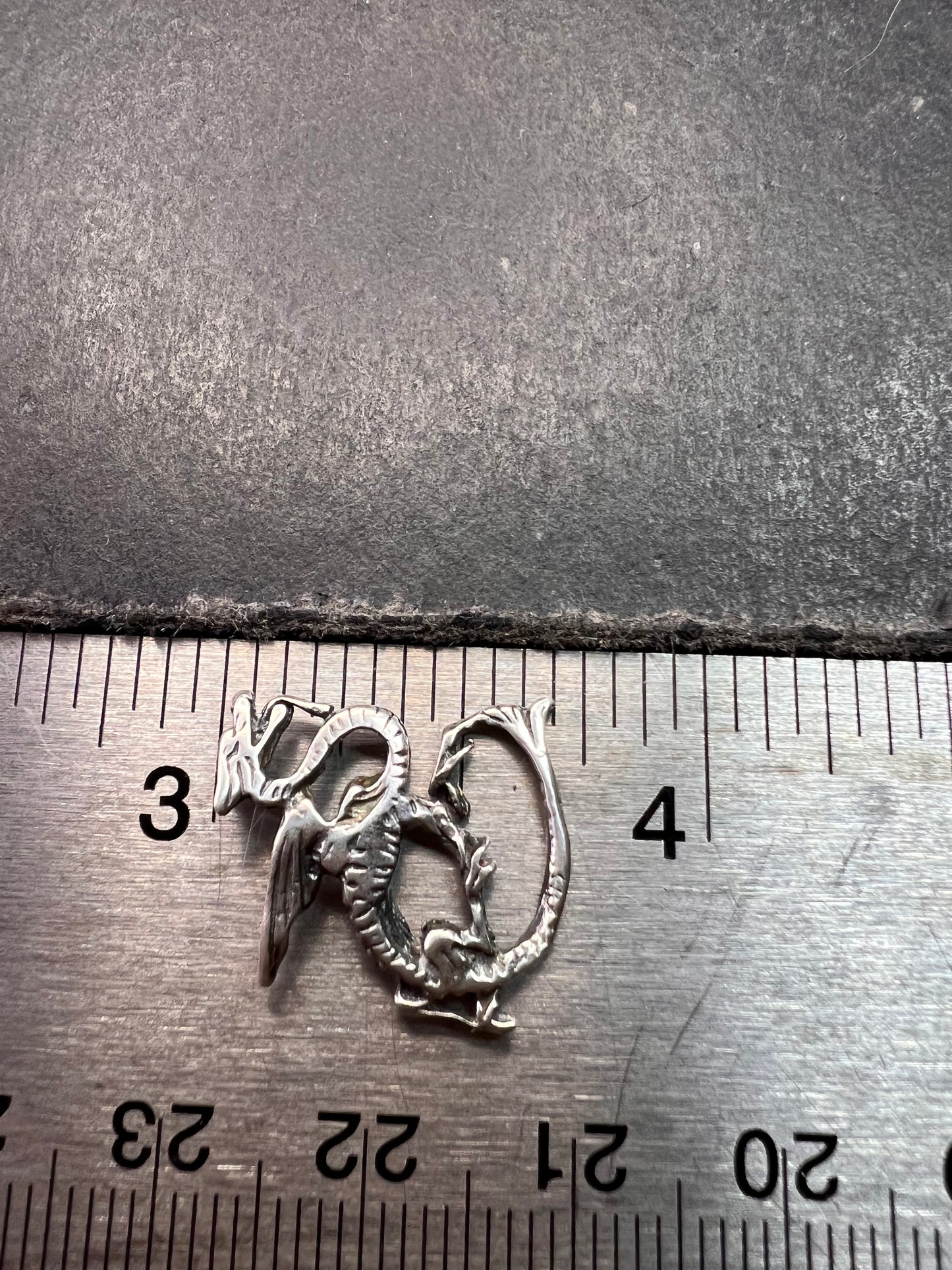 Vintage Sterling Silver Welsh Dragon Charm 925