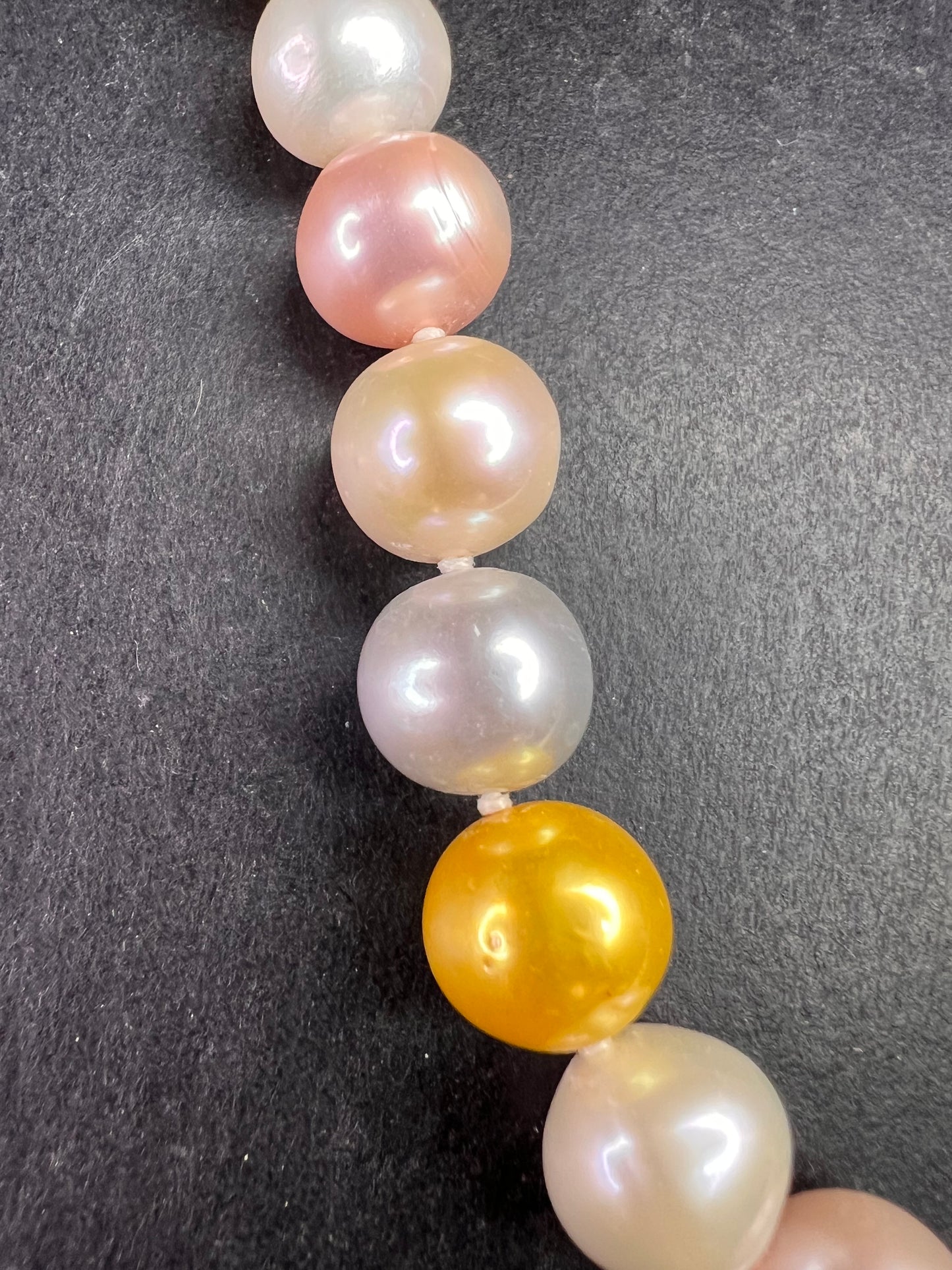 Multicolor Cultured Pearl Necklace 18” 925 WW Sterling Toggle Clasp