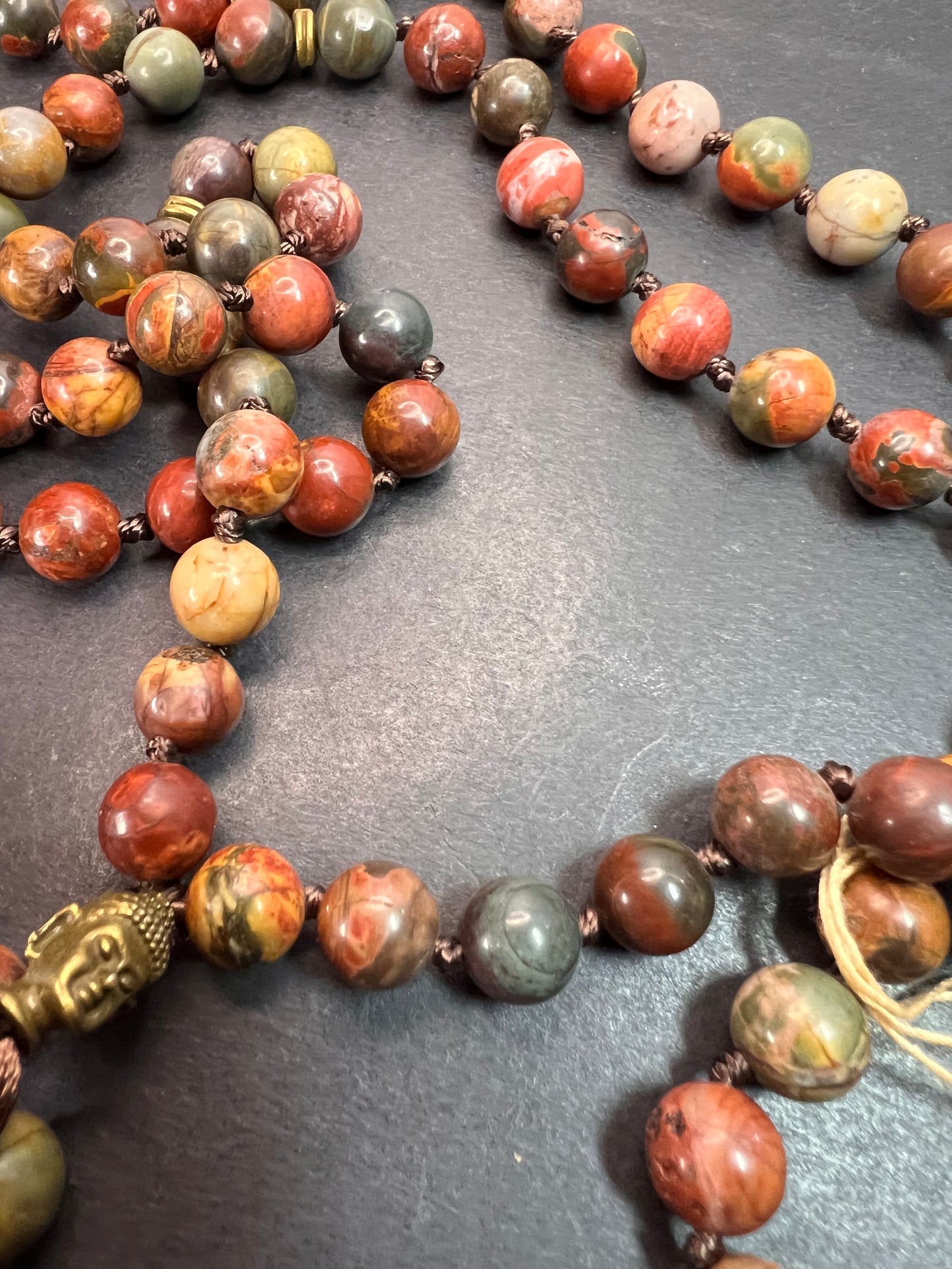 Cherry creek jasper mala necklace