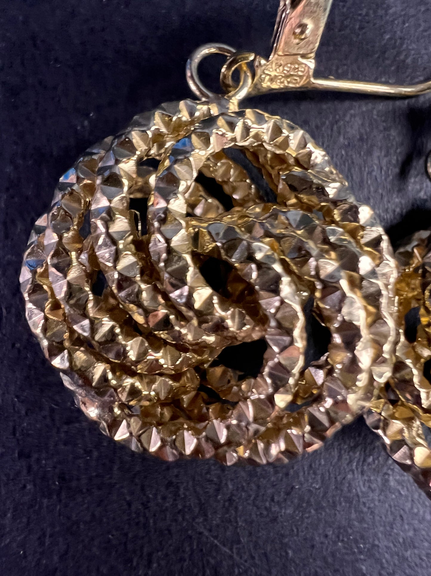 Atasay Kuyumculuk yellow gold over sterling silver Turkish earrings