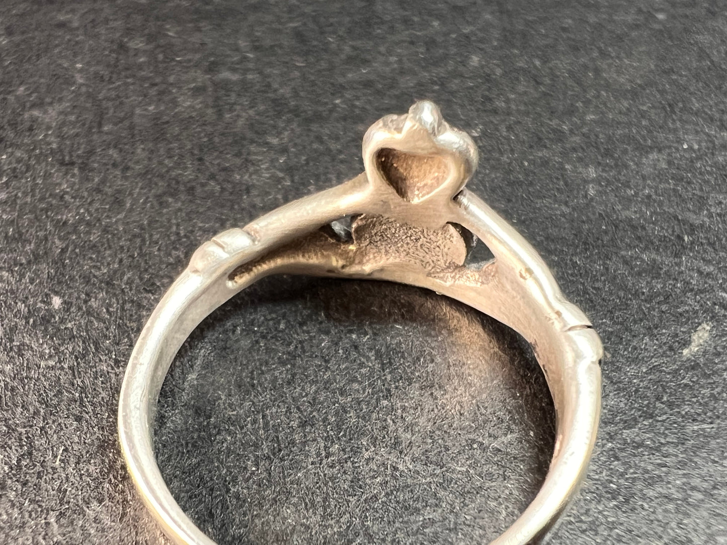 Vintage claddagh sterling silver ring size 6