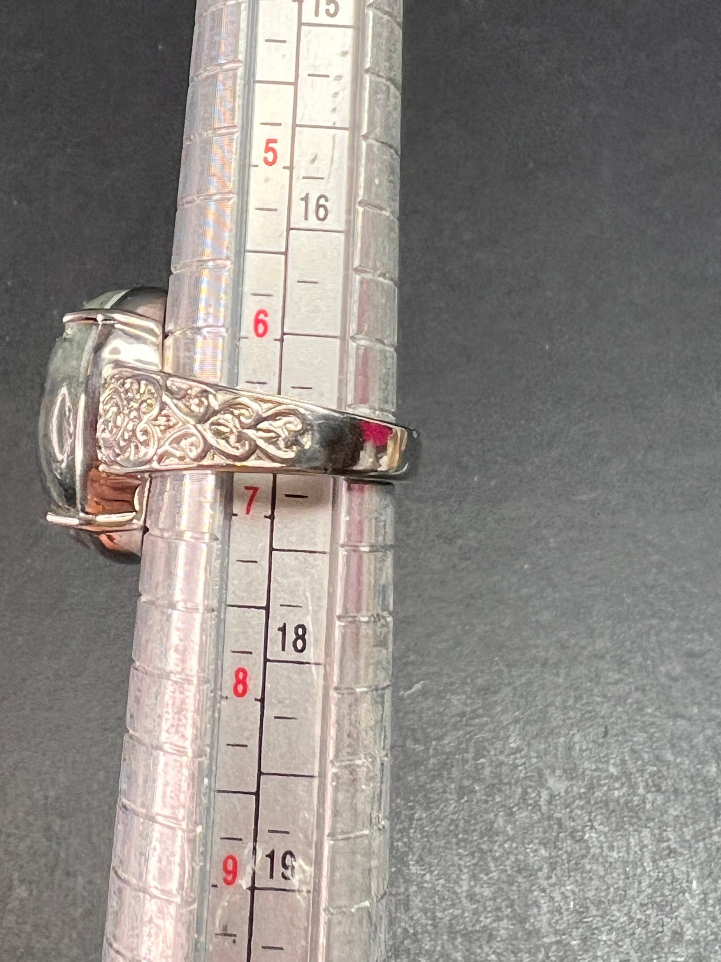 NEW Labradorite stainless steel ring size 7