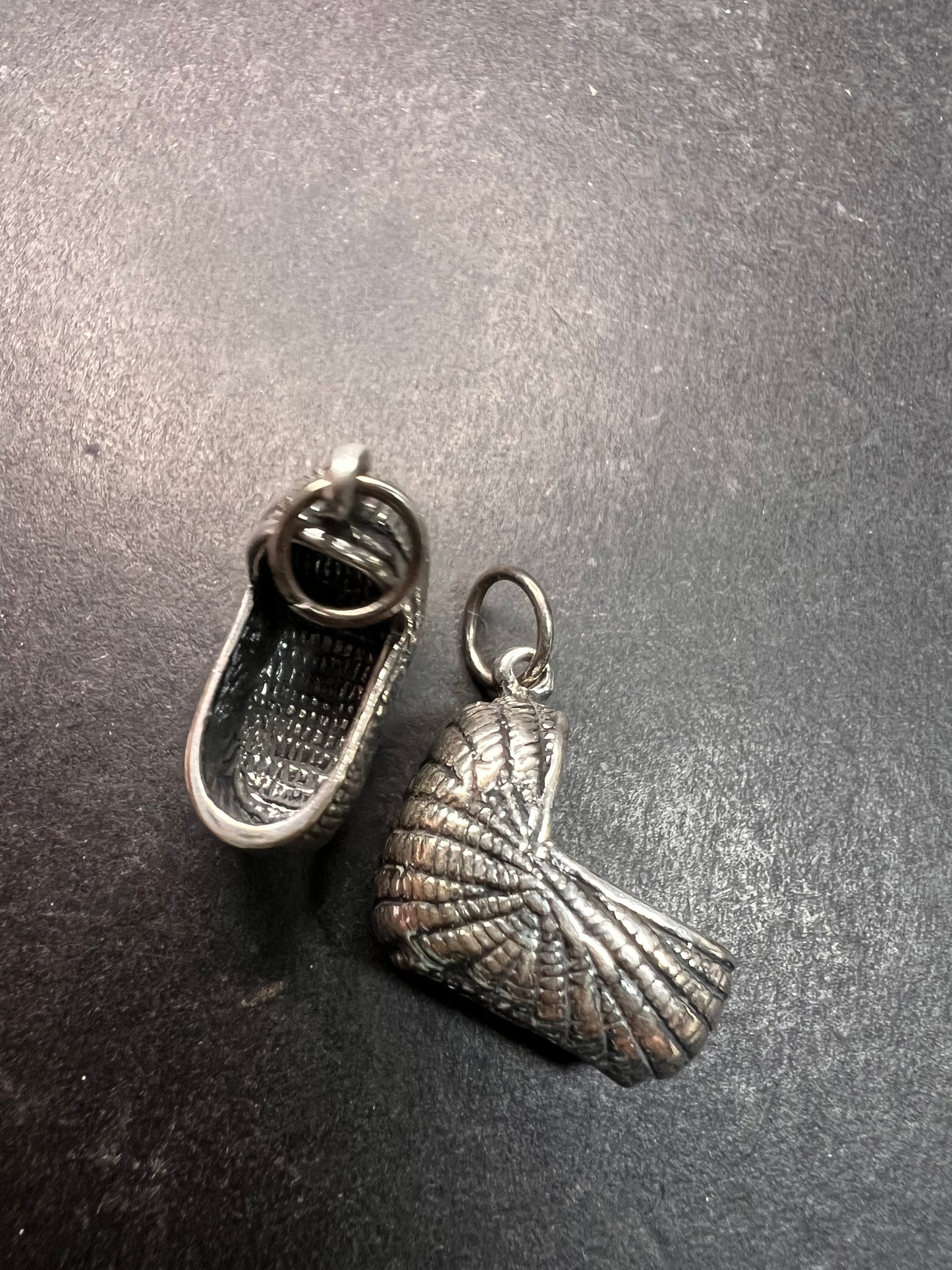 MCM Vintage Sterling Silver Baby Moses Basket Cradle Charm Pendant