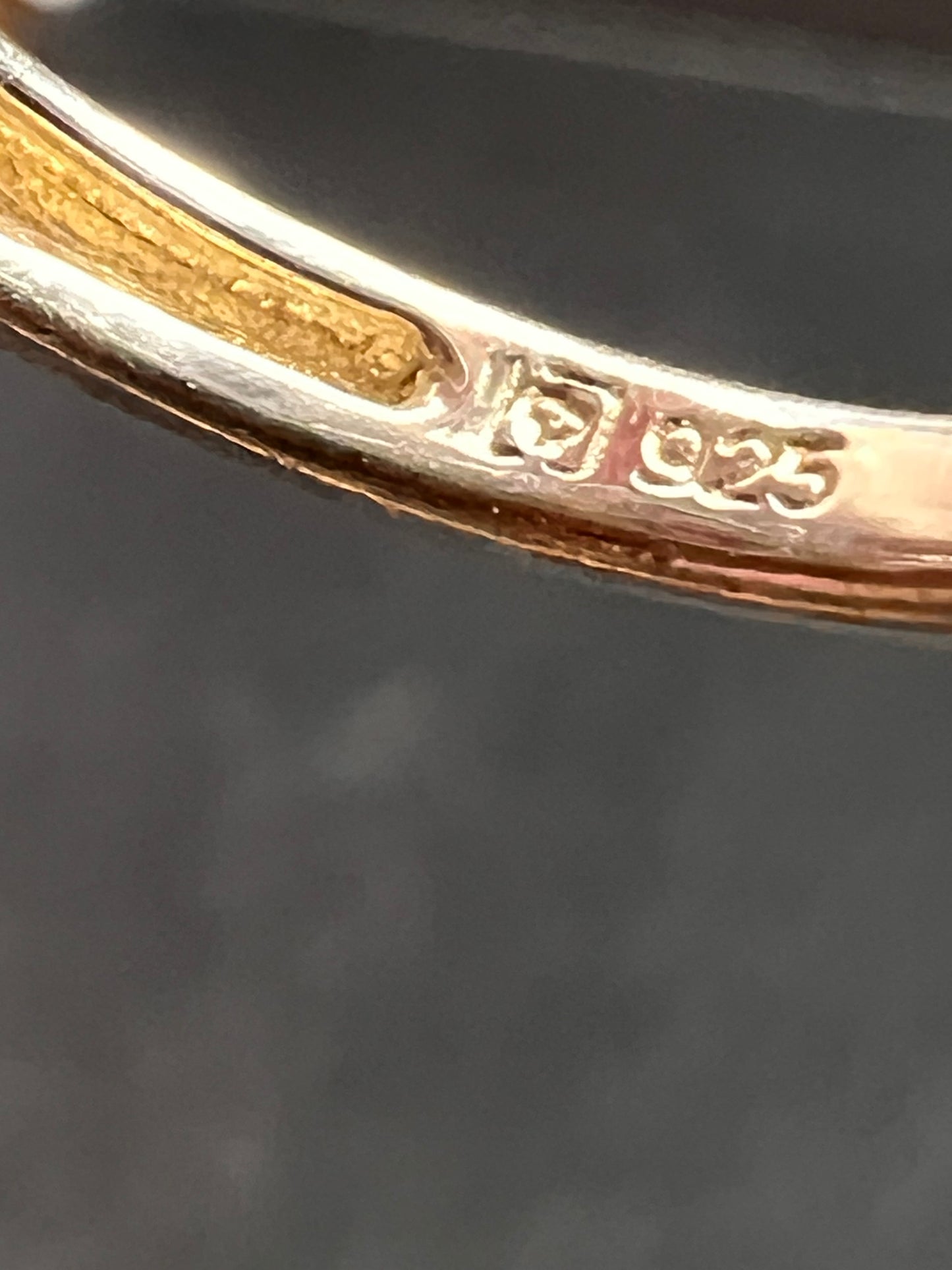 Ross Simons garnet and enamel flower sterling silver ring size 5