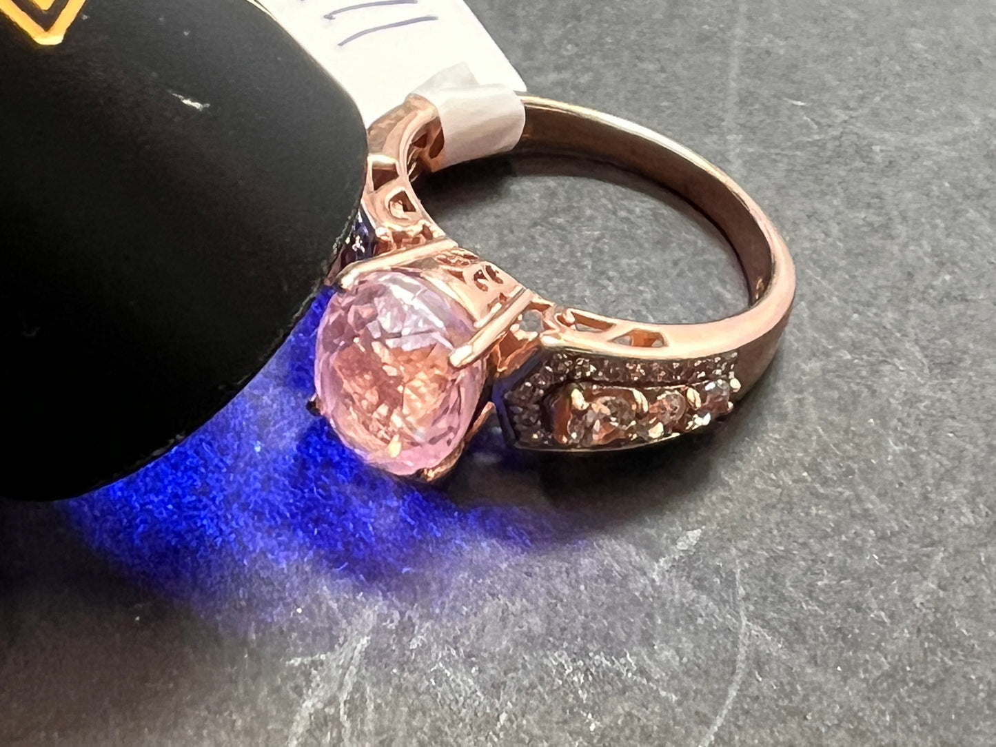 Pink Kunzite 18k Rose Gold Over Sterling Silver Ring 4.92ctw size 9