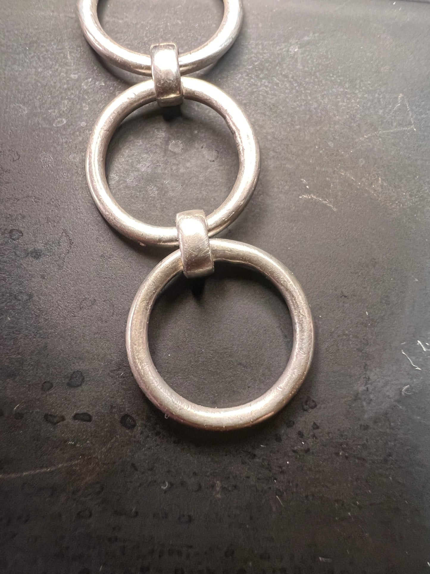 SOLD NEW Moldavite old stock sterling silver toggle bracelet