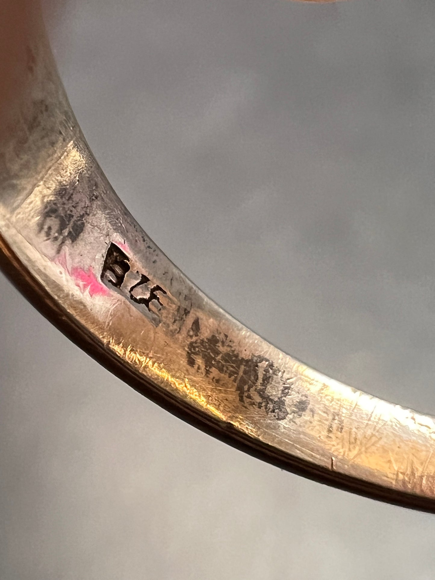 Vintage Helen Andrews peridot hugs and kisses Sterling silver ring size 6.5